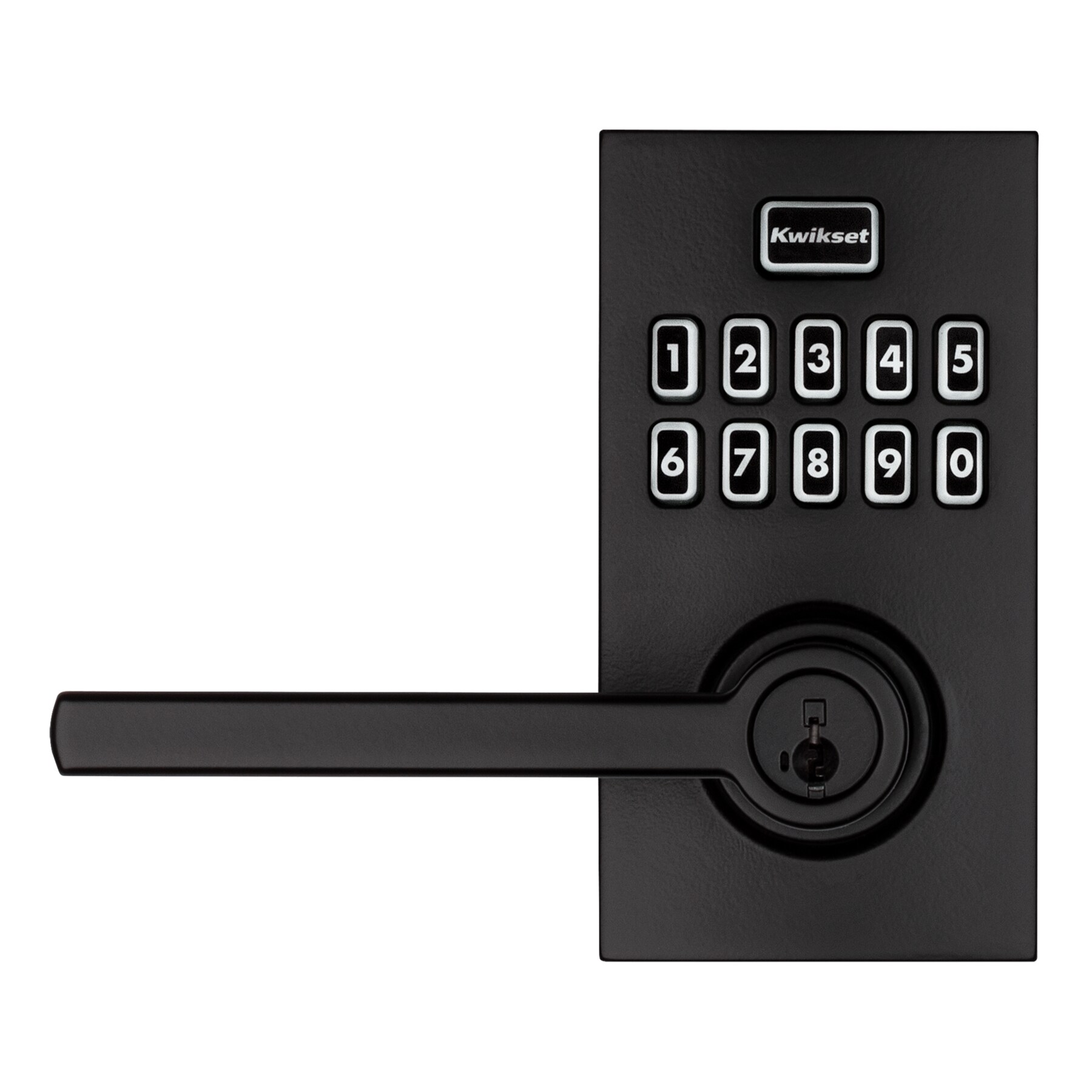 Kwikset SmartCode 917 Matte Black Single Cylinder Electronic Handle Lighted Keypad