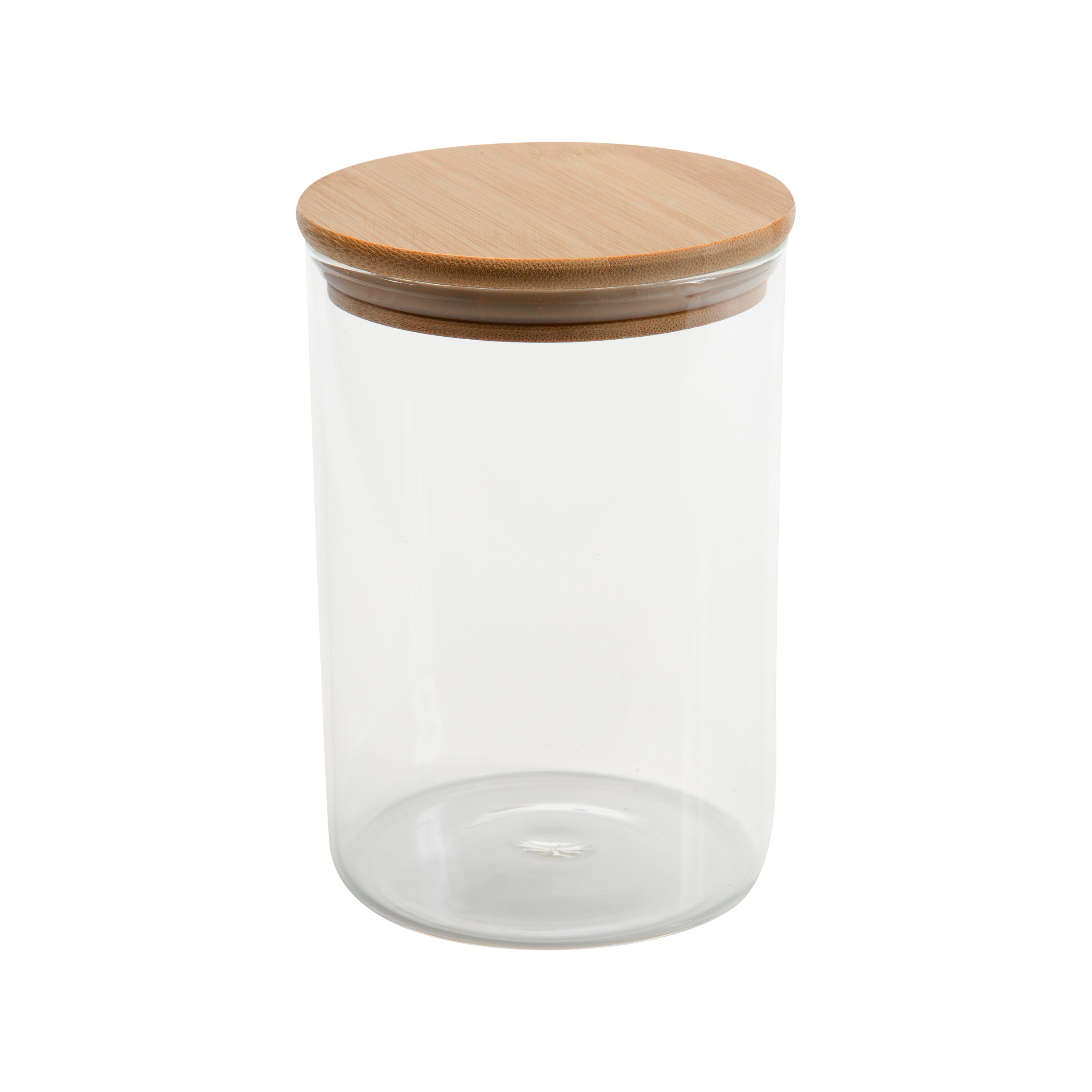 Glass Jar with Bamboo Lid Sealed Canister Food Storage Bottles Container Stor CF