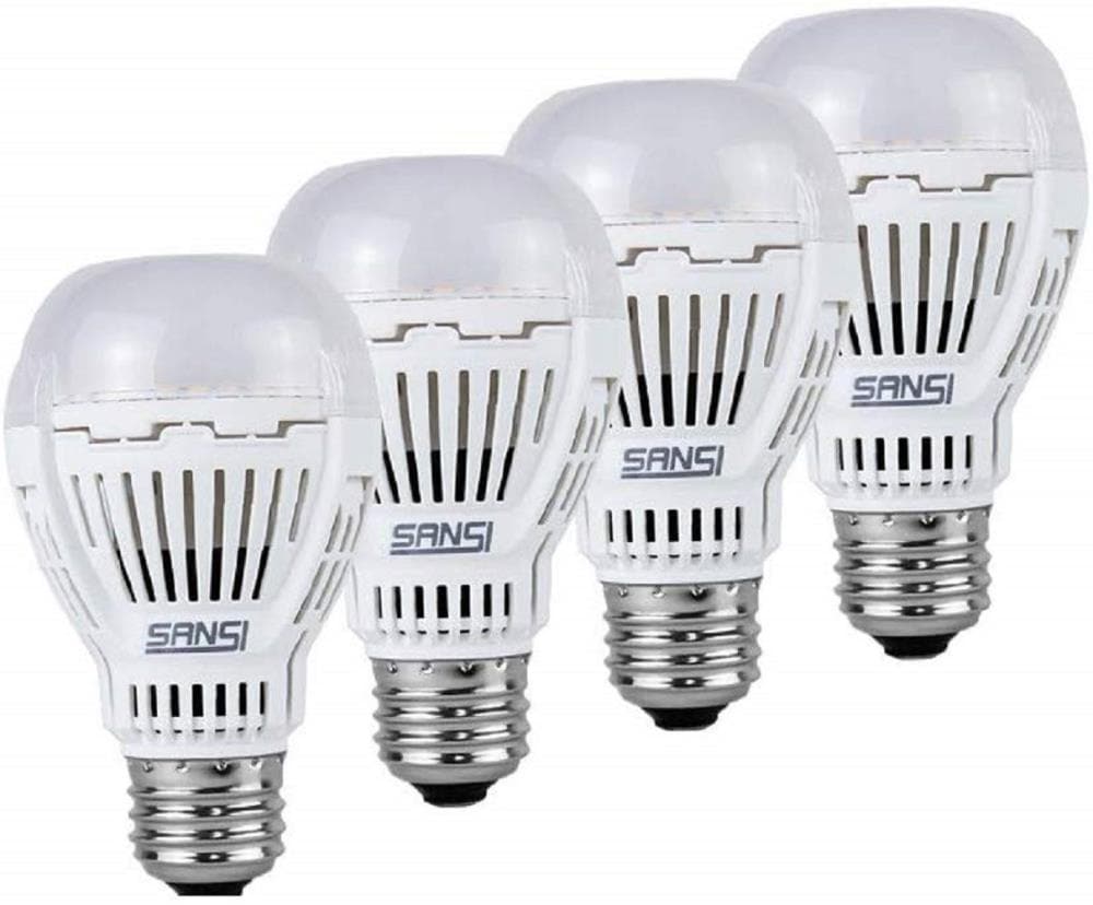 Used SANSI LED Light Bulbs Ceiling Fans 100 Watt Equiv 4-Pack 3000K E26 13W 