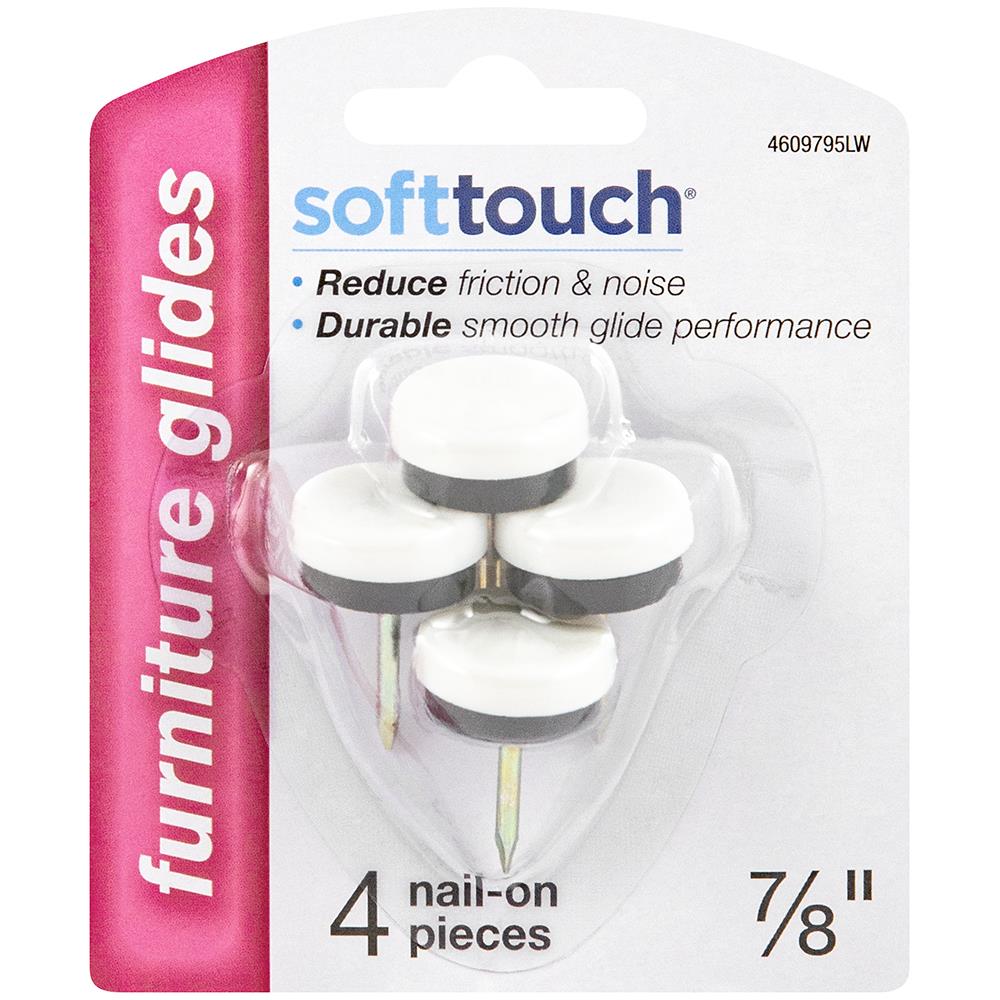 2-pack SoftTouch 4-Pack Plastic Non-Swivel Furniture Glide 
