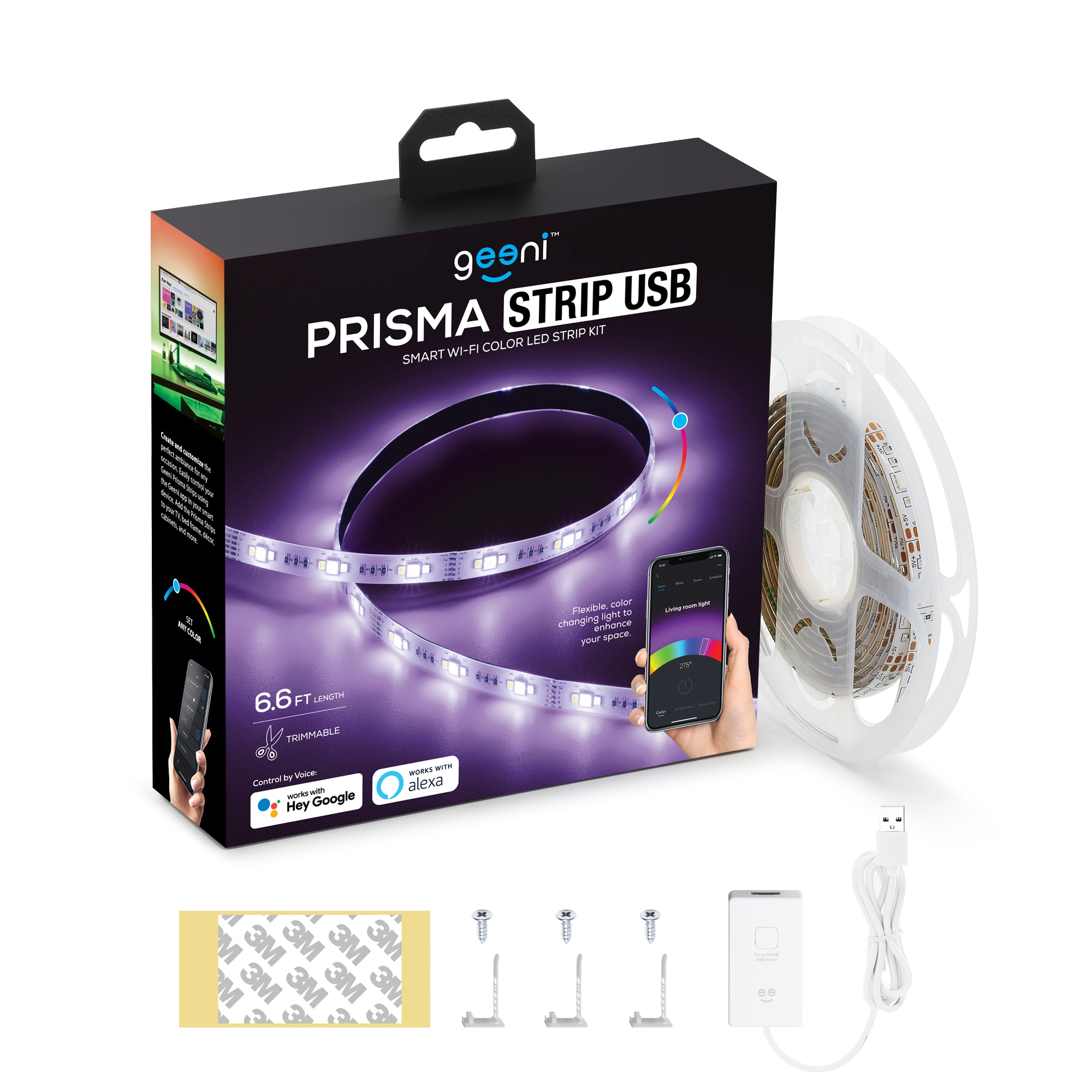 USB LED Light Strip Flexible Color Changing Background Light RGB Adhesive Tape 