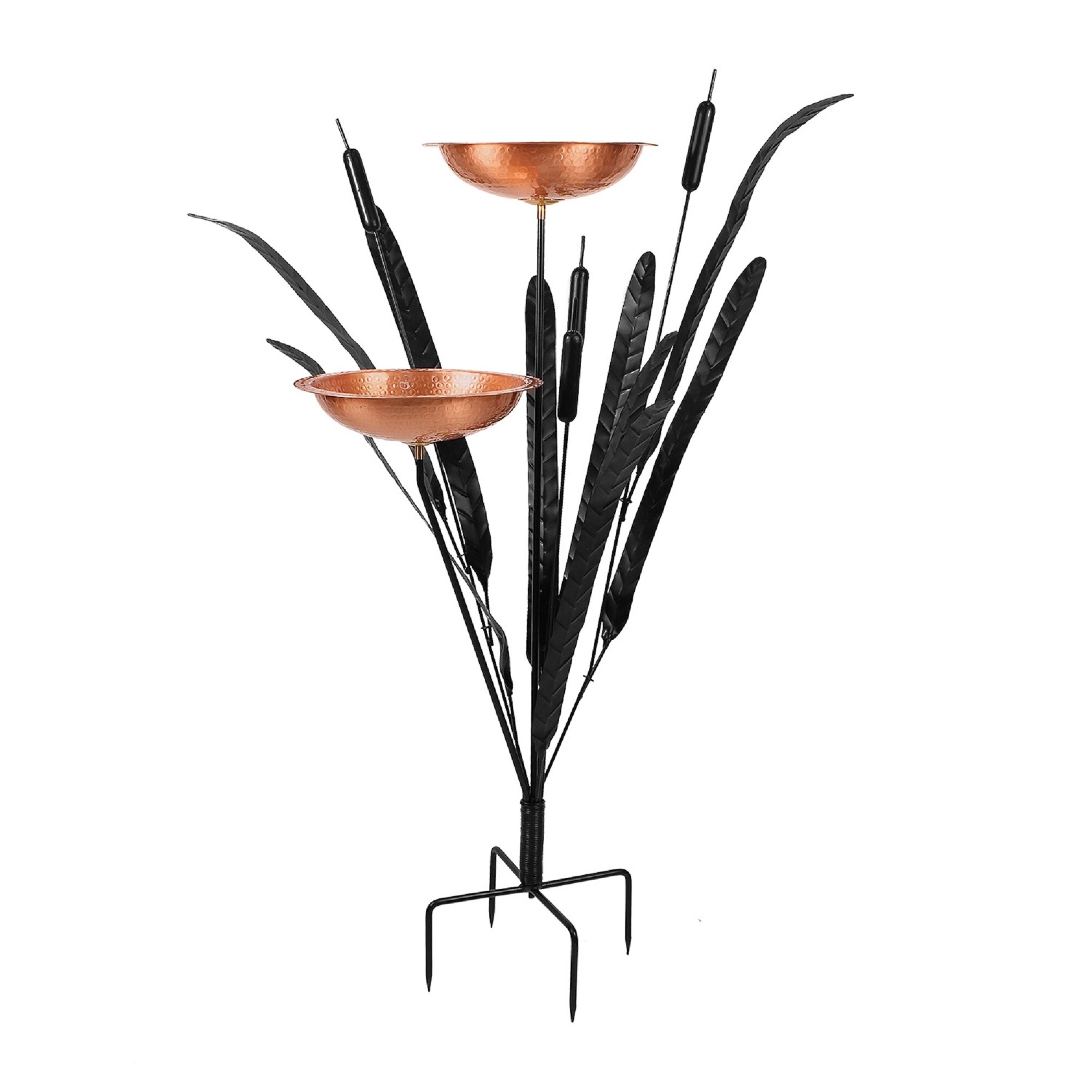 cattail bird bath