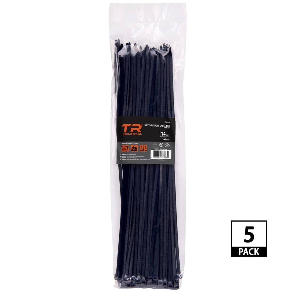 500 PCS CABLE TIES Assorted Sizes Black Plastic ZIP Tie Wire Cord Organizer Pack 