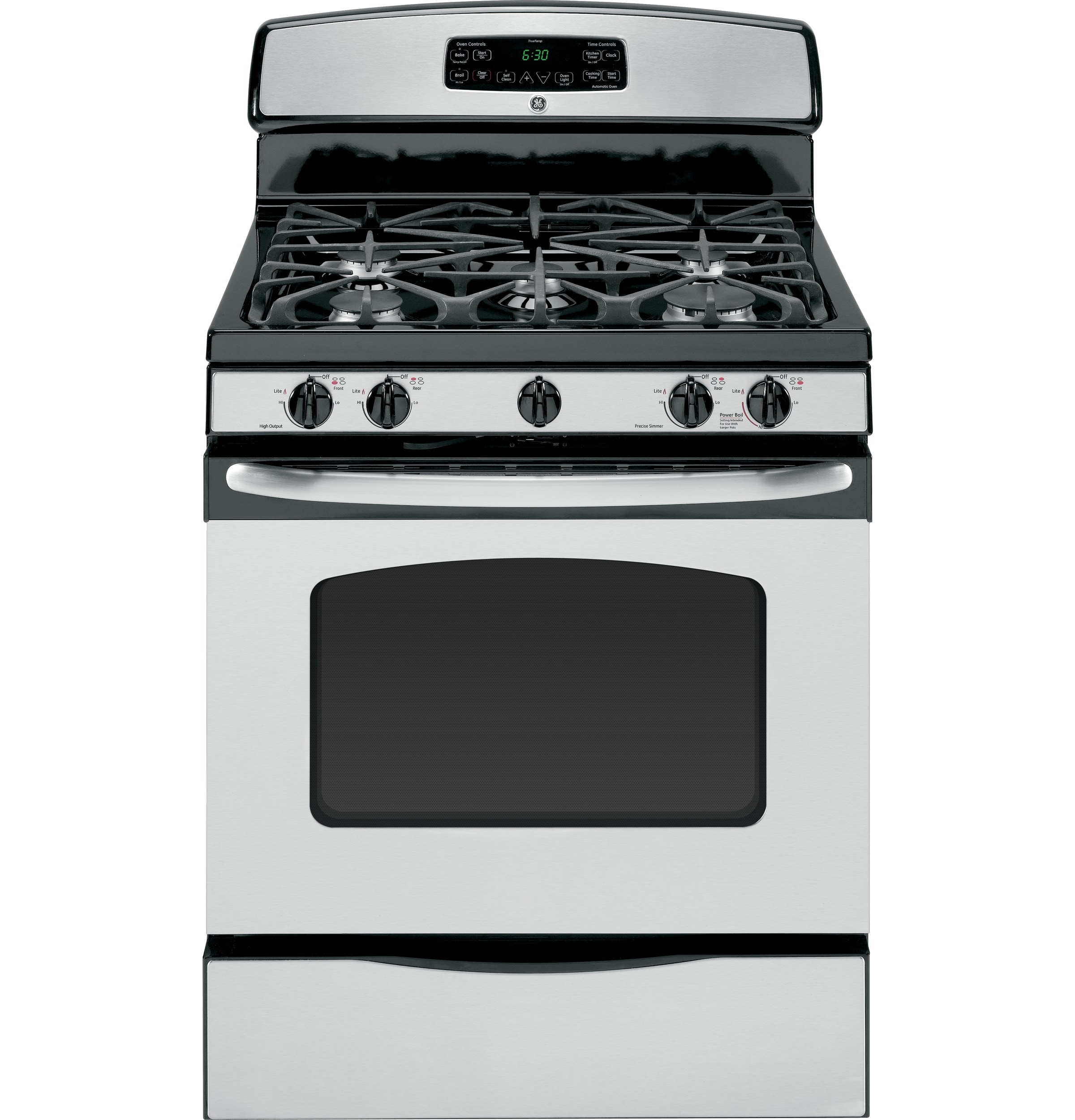 ge five burner gas range