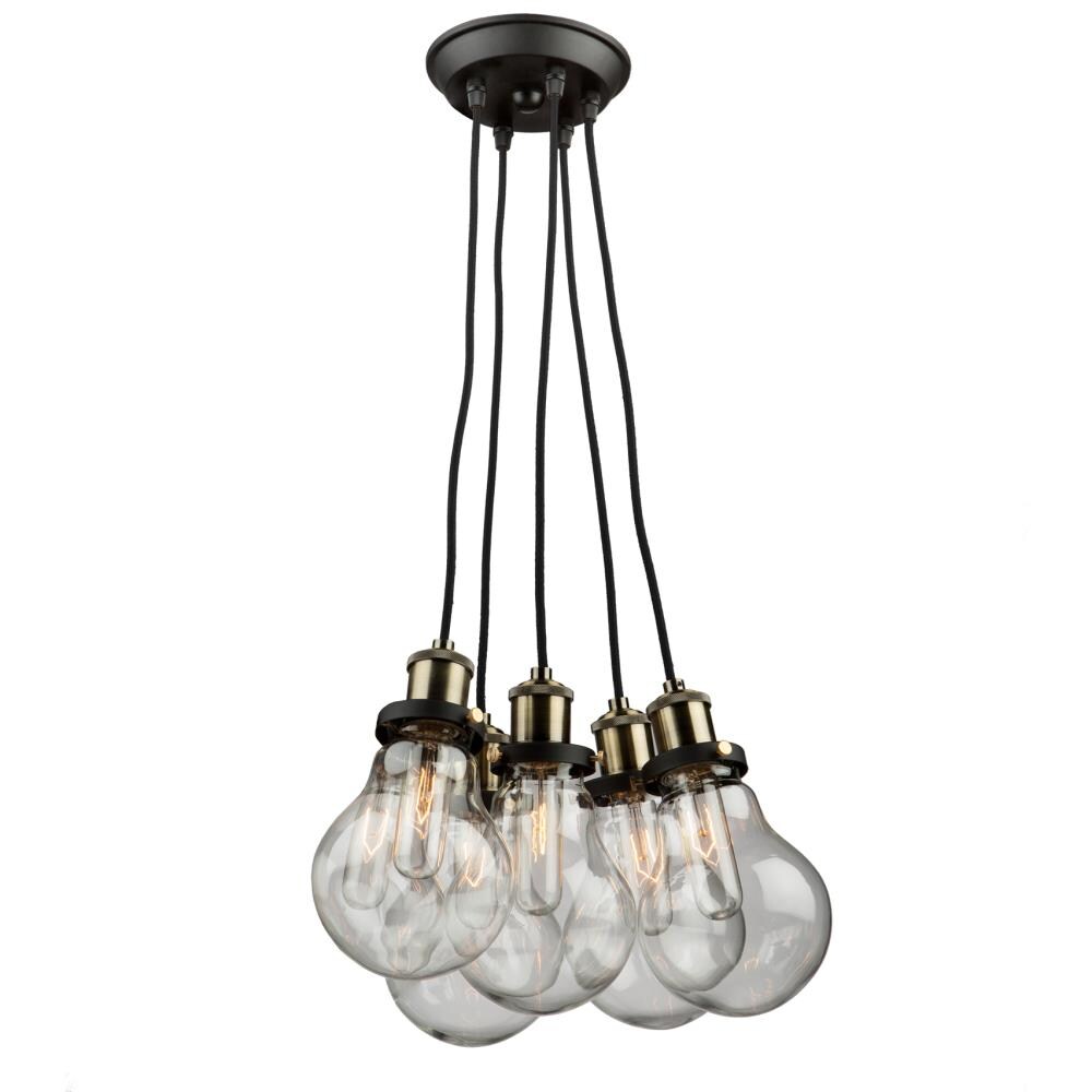 industrial chandlier edison 5 bulb