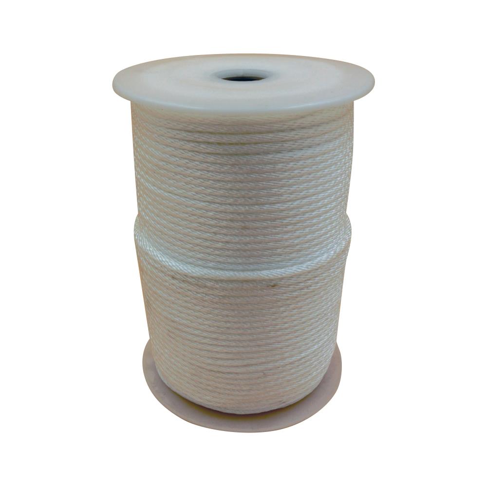 Solid Braid Rope #8 1/4" x 1000ft  White Utility Cord 