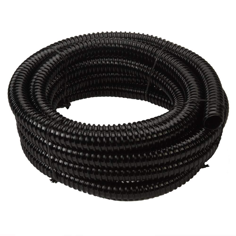 Coil Standard Metric Ribbed Black Pond Hose 1 1/2 Inch 38mm or 98 Foot 30m 