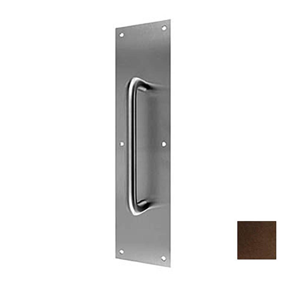 Don-Jo 7016 Brass Pull Plate with 3/4 Round Pull Satin Brass Finish 3-1/2 Width x 15 Height 