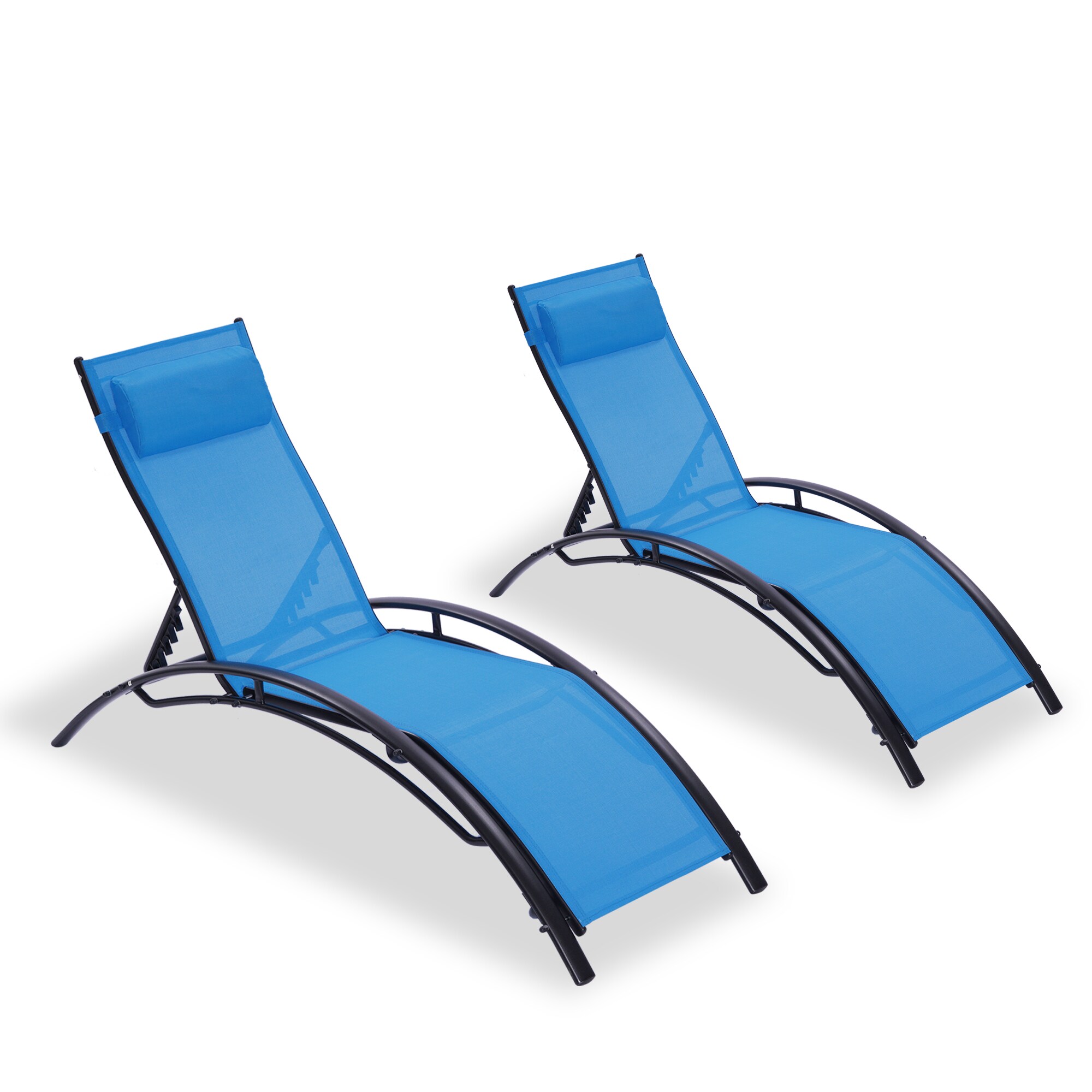 2 reclining sun loungers