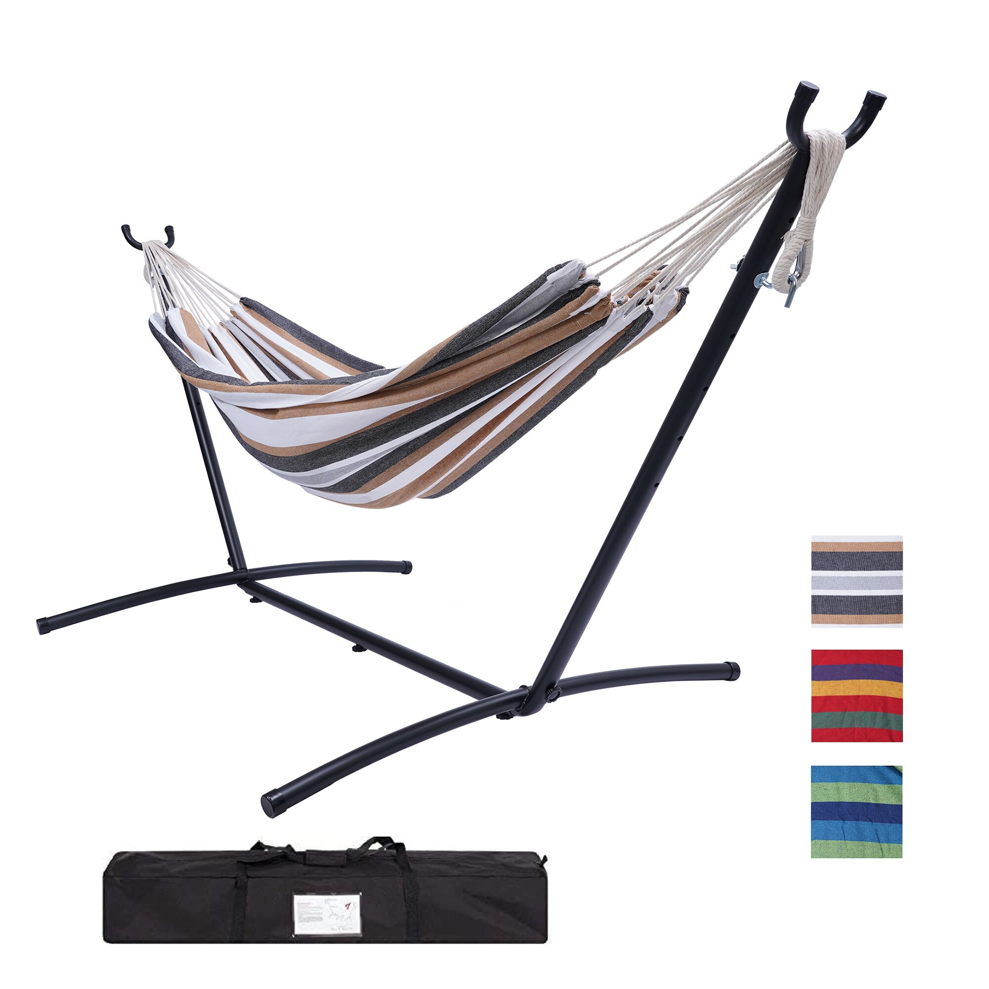 Hammock Stand Weather Resistant Metal Frame with Carrying Case 450LBS Capacity 