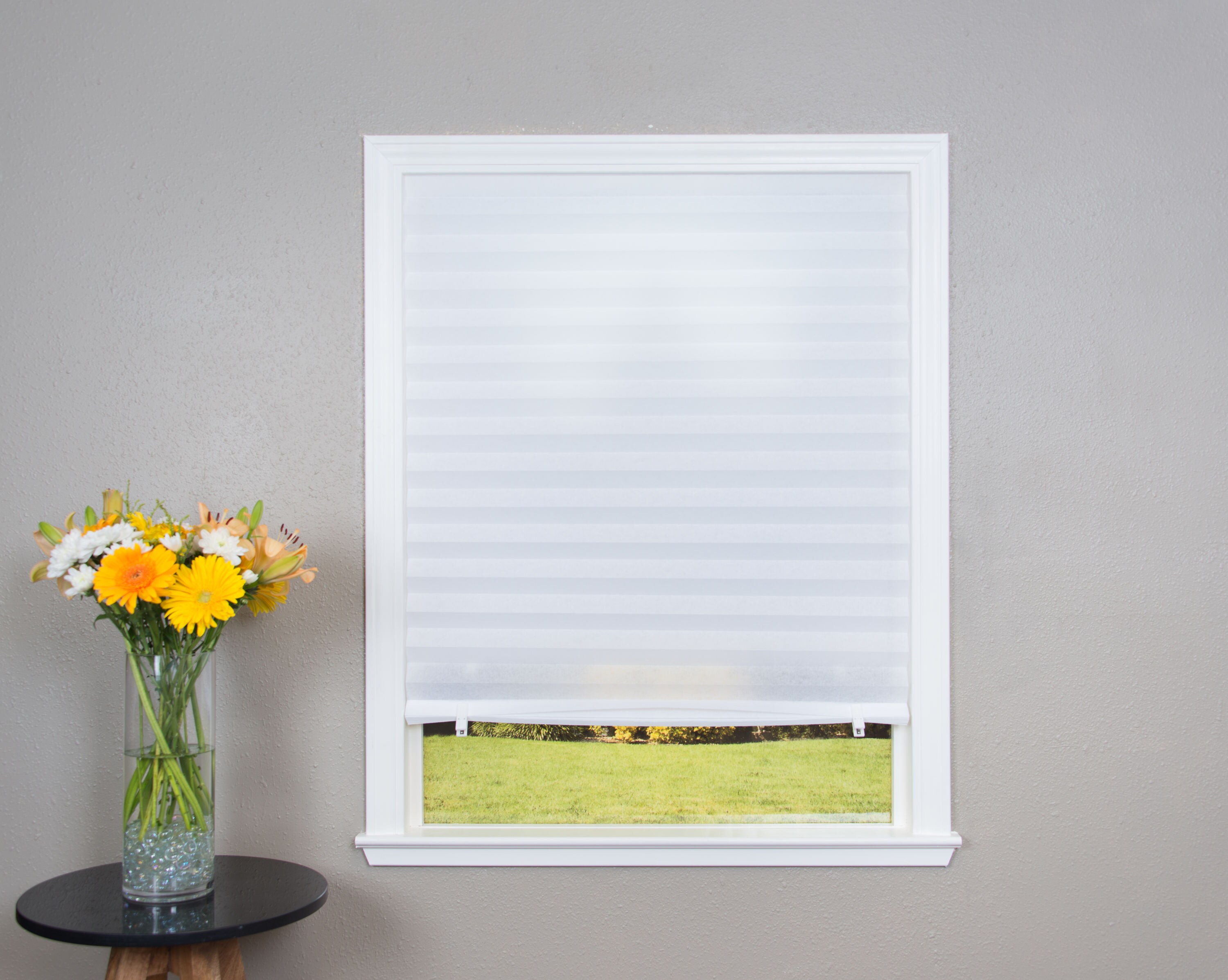 Paper Pleated Shade Window Blind Sun Block Blackout Light Control Patio Curtain 