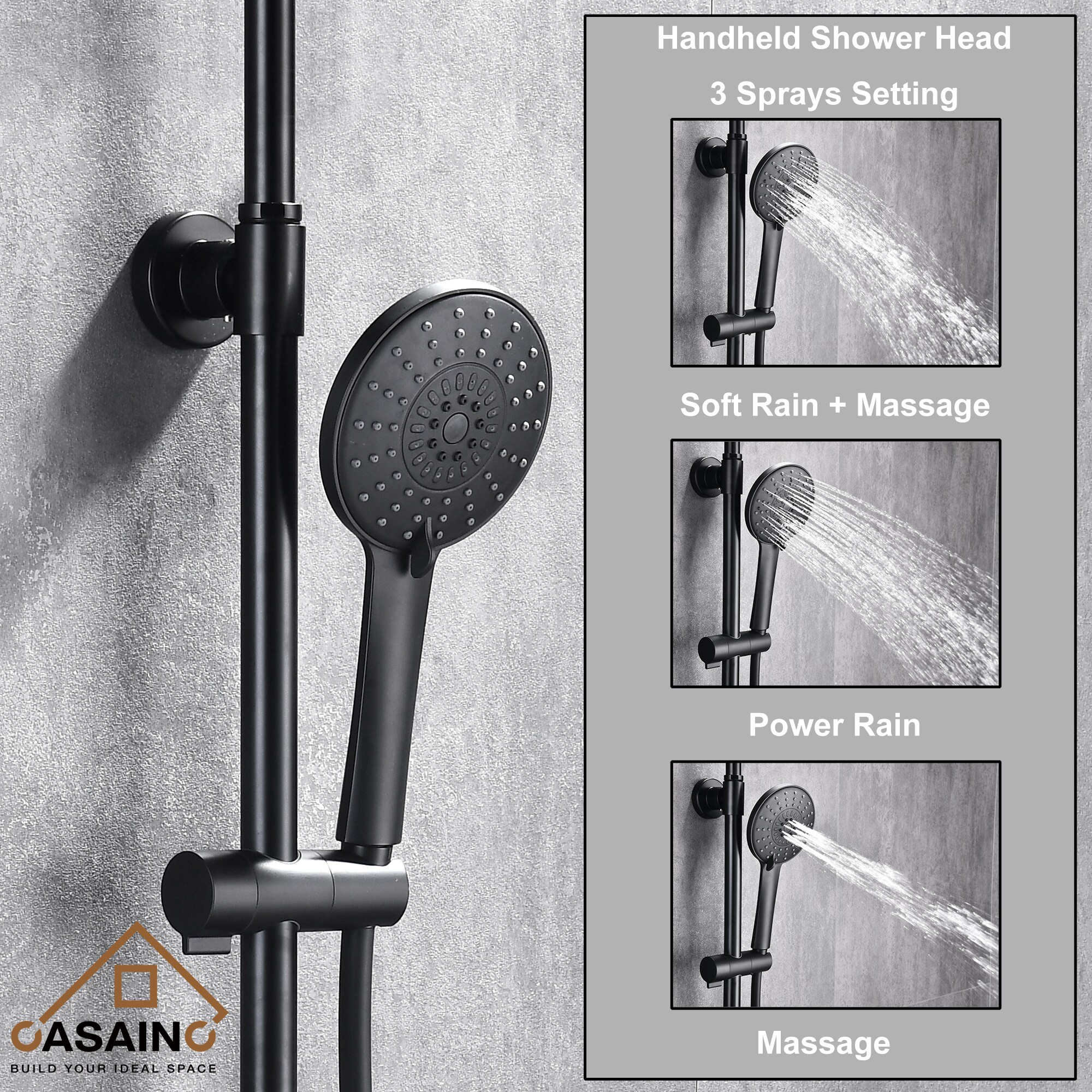Integrated Adjustable Height Slide Bar Shower Systems at Lowes.com