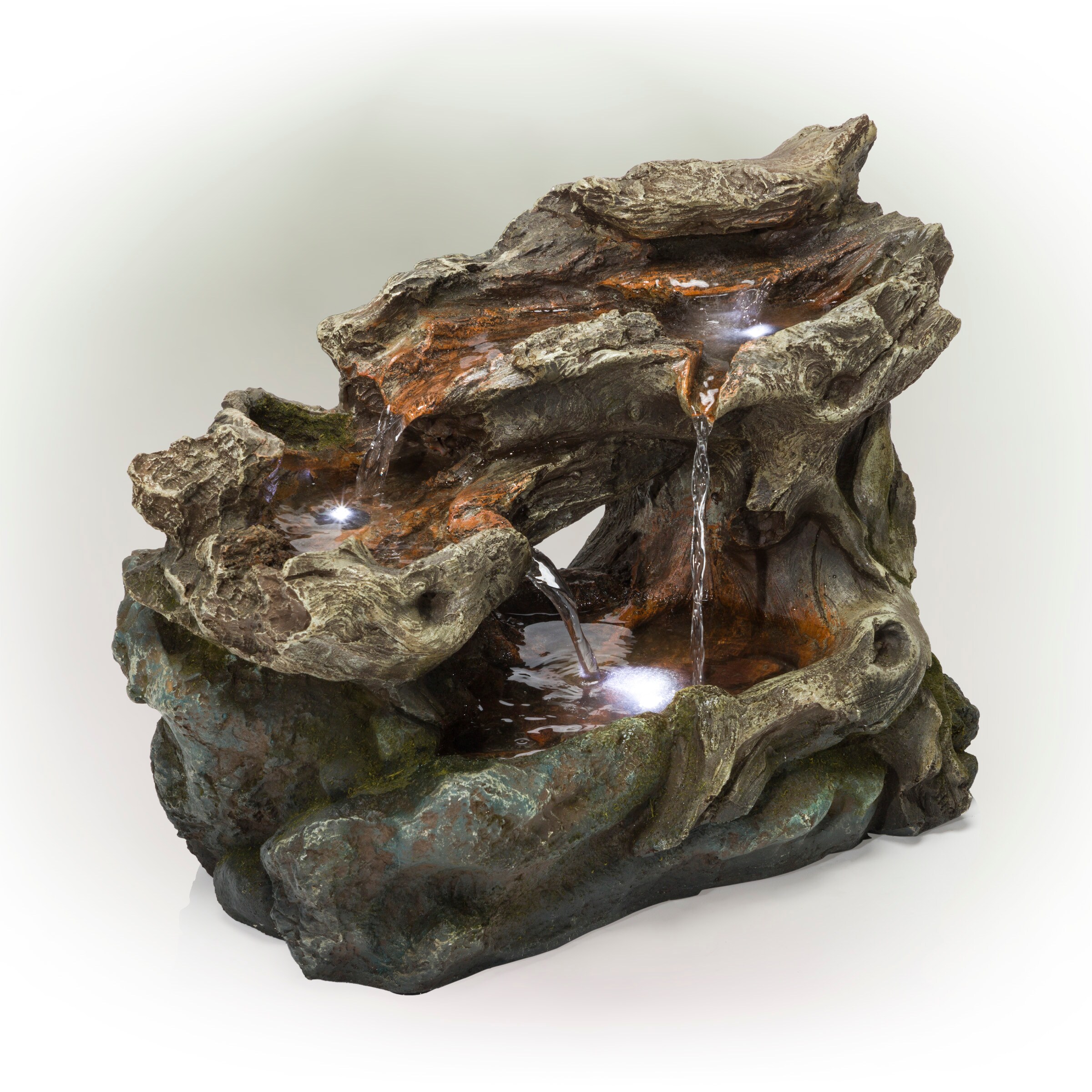 Alpine Corporation 10-in H Resin Tiered Fountain Outdoor Fountain