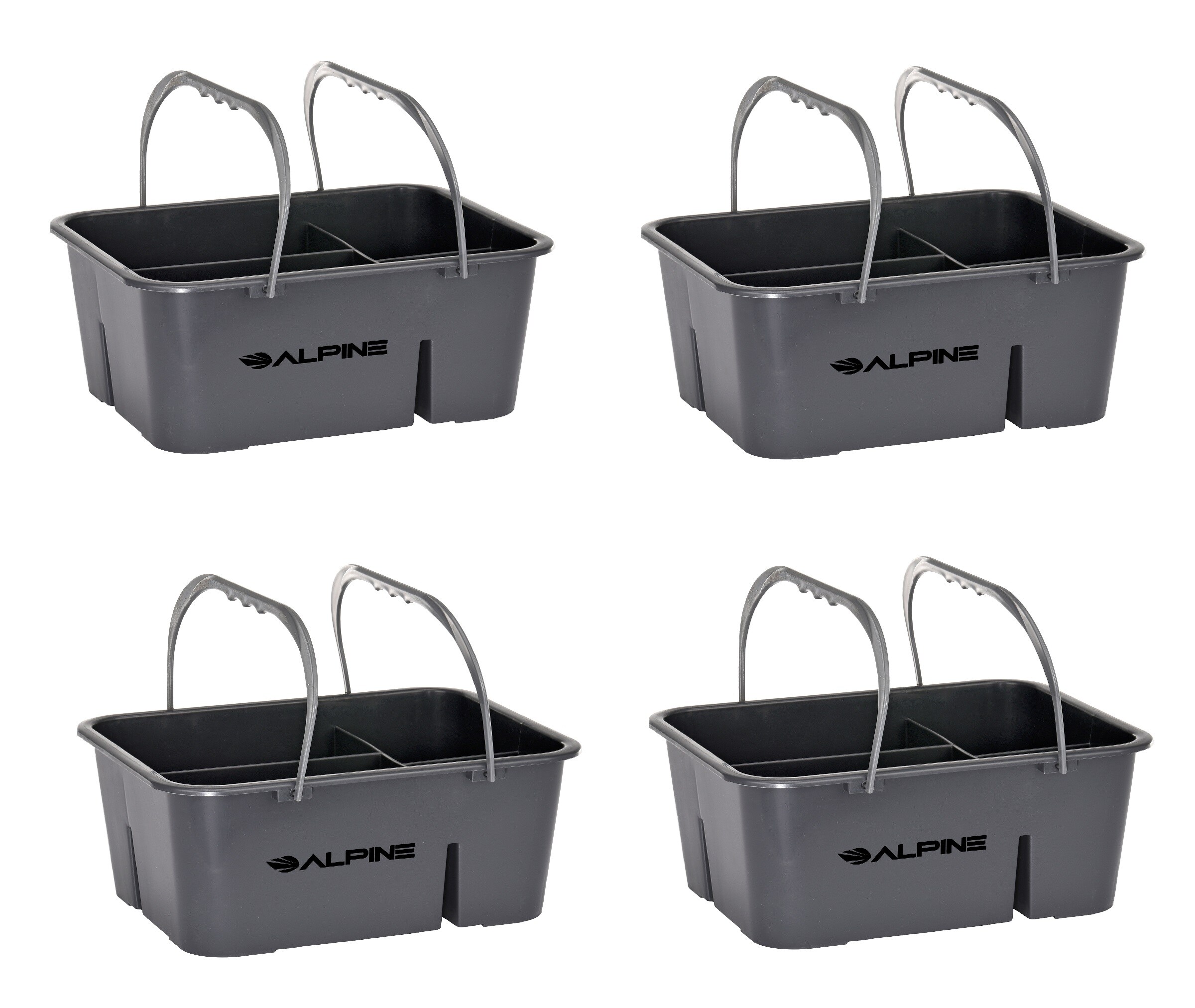 Alpine Industries Purple Gray Small Carry Cleaning Tote Cleaning Storage Caddy 