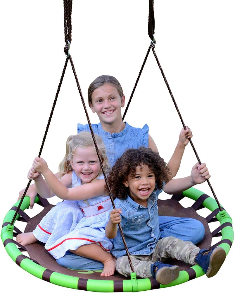 40" Tree Swing Saucer Spinner Round Nest Swing w/ Padded Kid Child Family Adult 