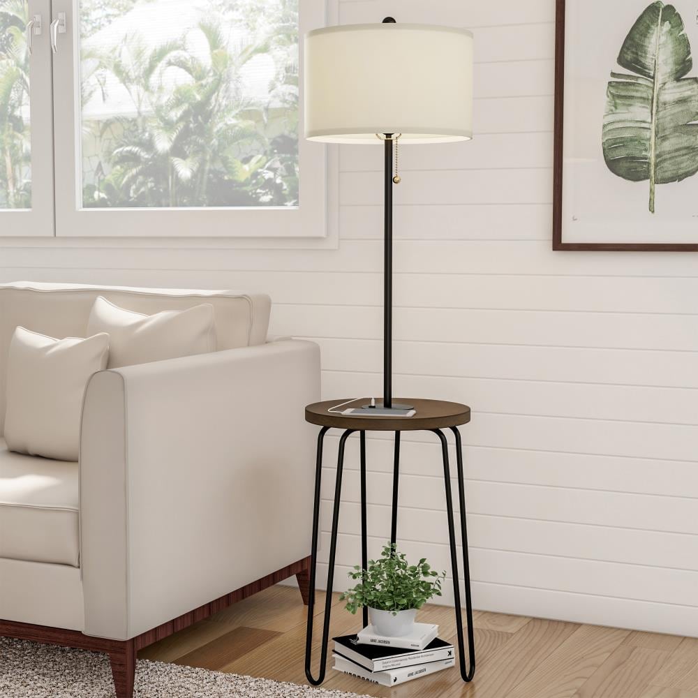 Better Homes & Gardens Modern Tripod Table & Floor Lamp Set Black Living room