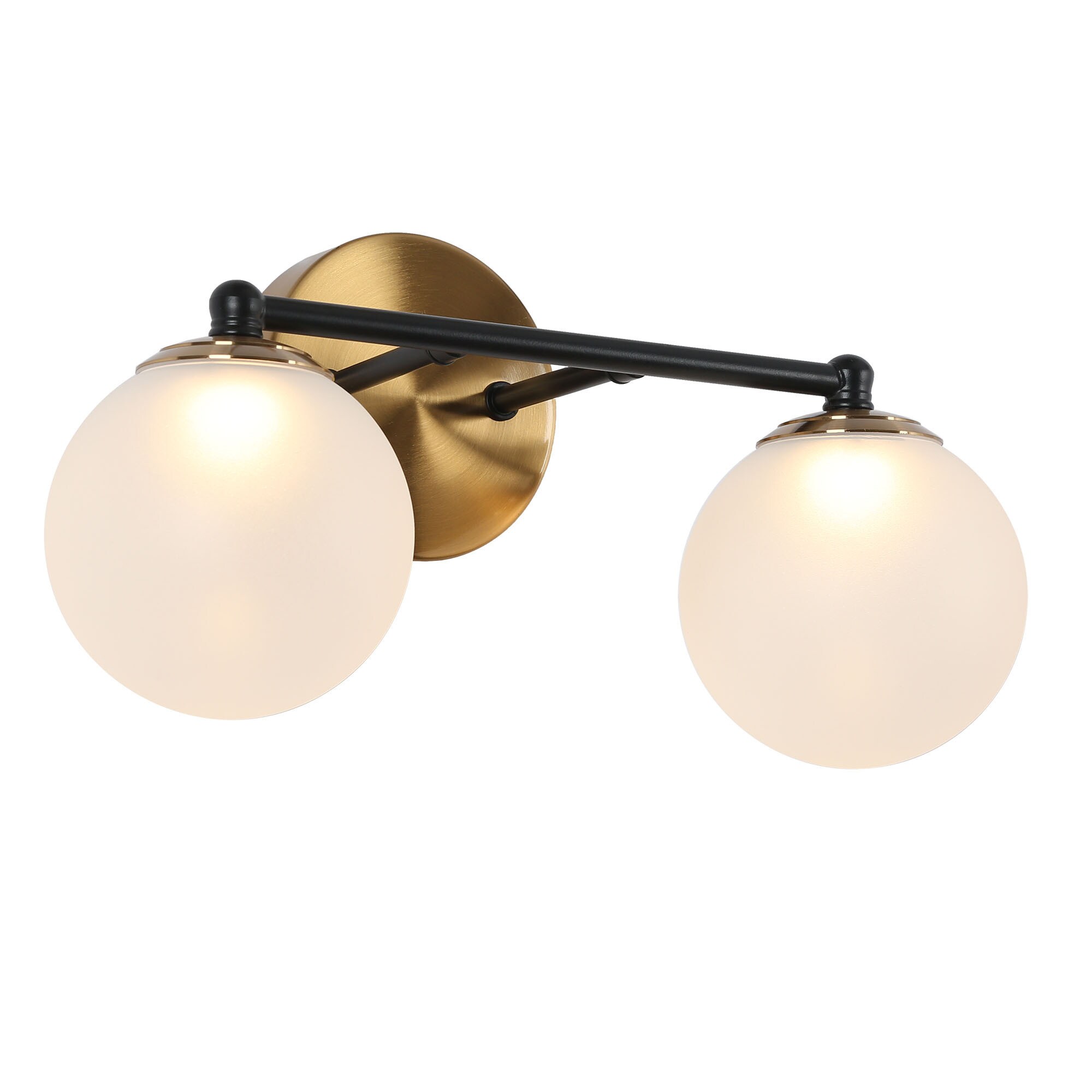 two globe vanity light