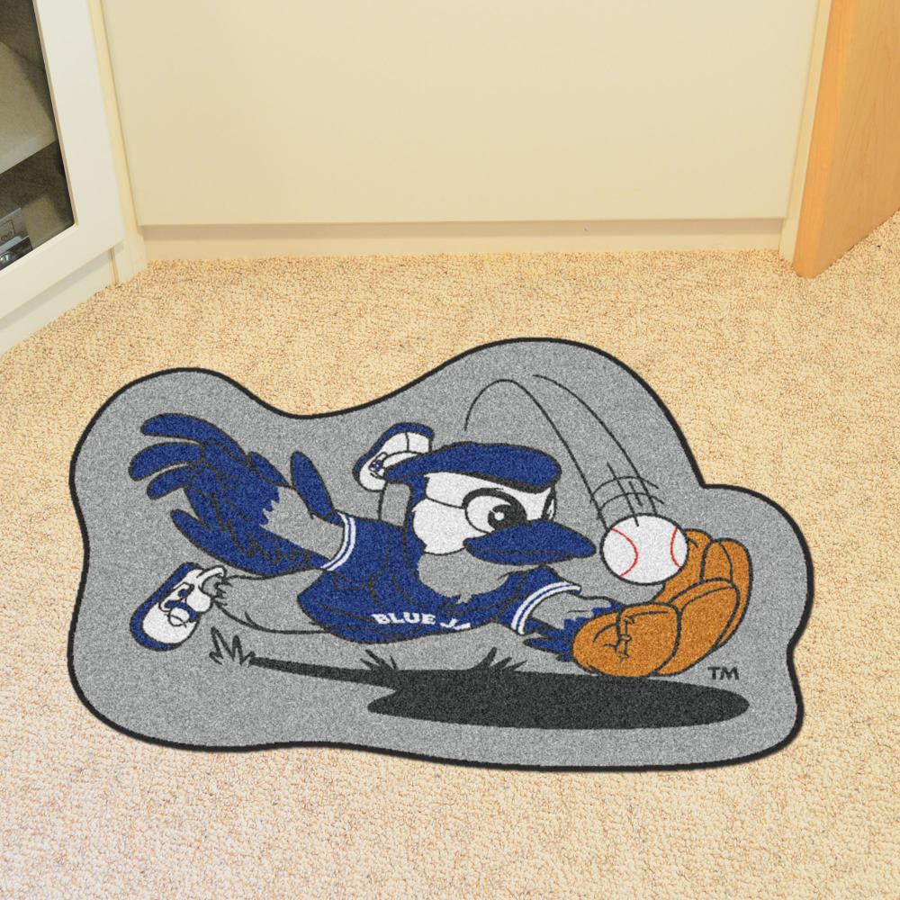 FANMATS Toronto Blue Jays MLB Mascot Mat 2 X 3 Blue Irregular Solid ...