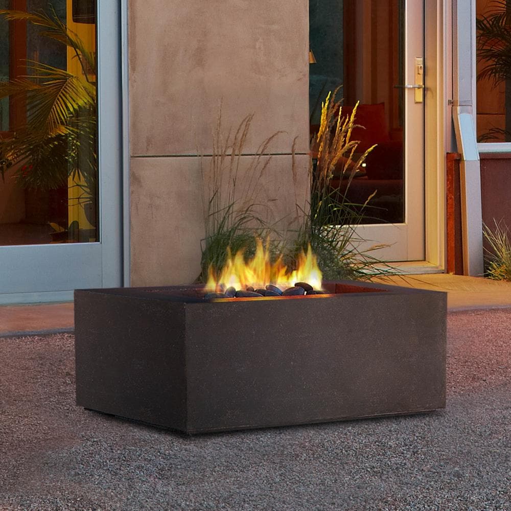 Real Flame 50000 Kodiak Brown Composite Outdoor Fireplace In The 