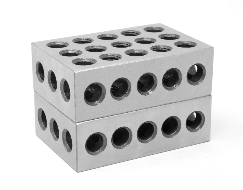 23 Holes HHIP 3402-0055 1-2-3 Precision Block Set with Screws and Key 