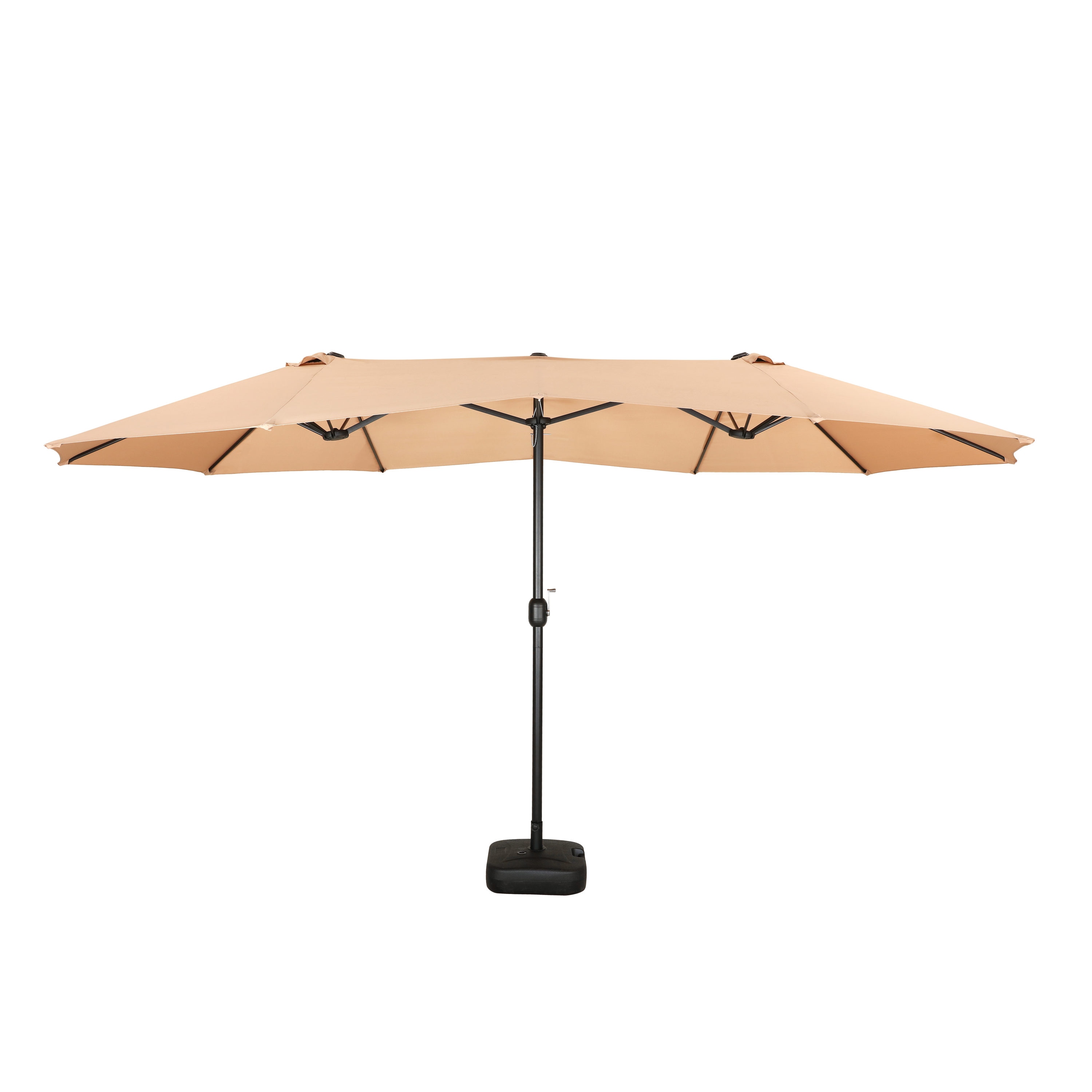 Khaki NEW Details about   9.5' Outdoor Market Patio Umbrella with Tilt and Crank 