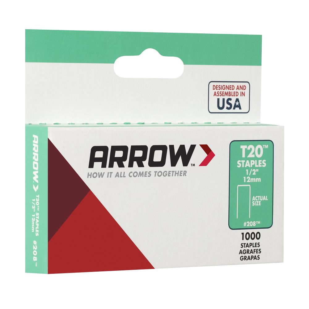 Arrow T20 Staples 8mm 5/16in Box 1000 ARRT20516S FLAT CROWN