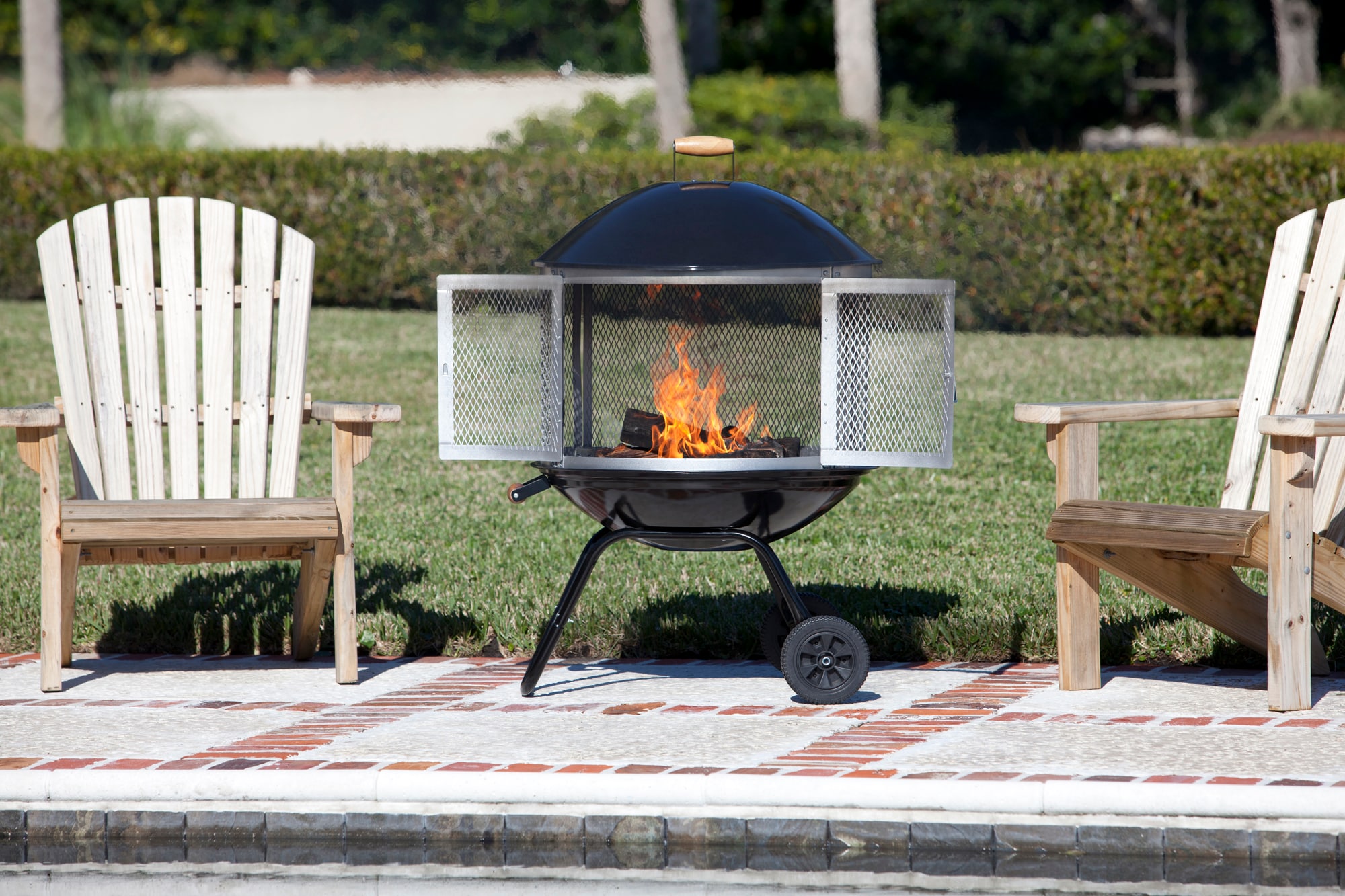 Details about   Sit Around Outdoor Patio Warmth Fire Heater Warmth 28" Charcoal Gray Fire Pit 