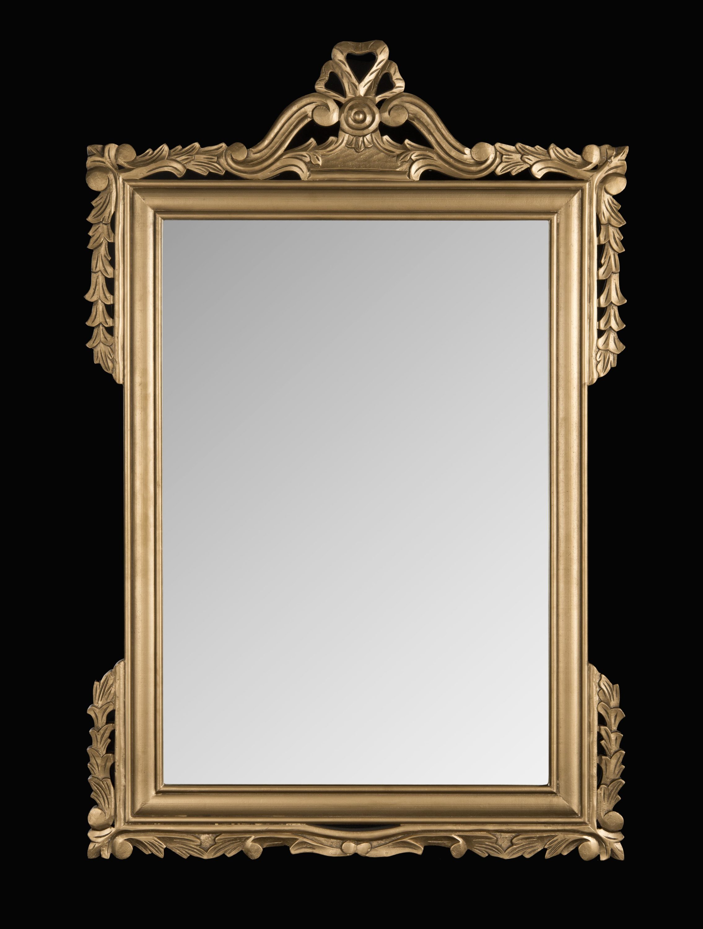 Safavieh Pedimint 31-in W x 47-in H Gold Framed Wall Mirror in the 