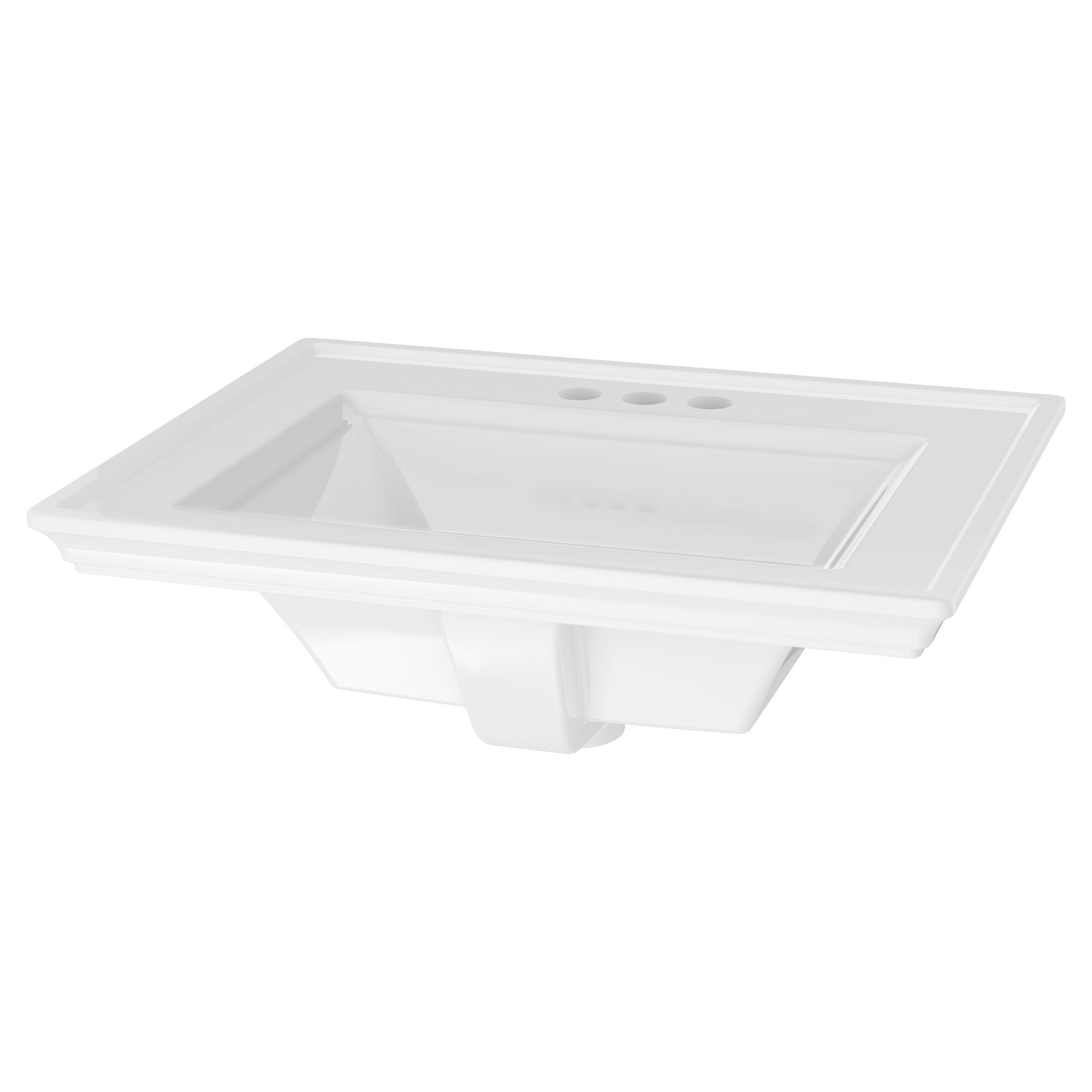 American Standard Town square s White Fire Clay Drop-In Rectangular Modern Bathroom Sink (24-in x 19.0625-in)