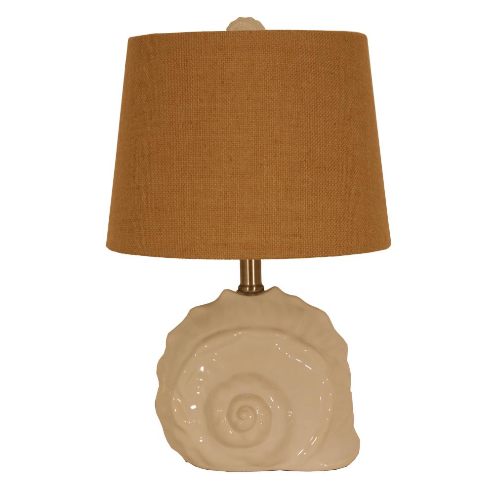 white table lamp with burlap shade