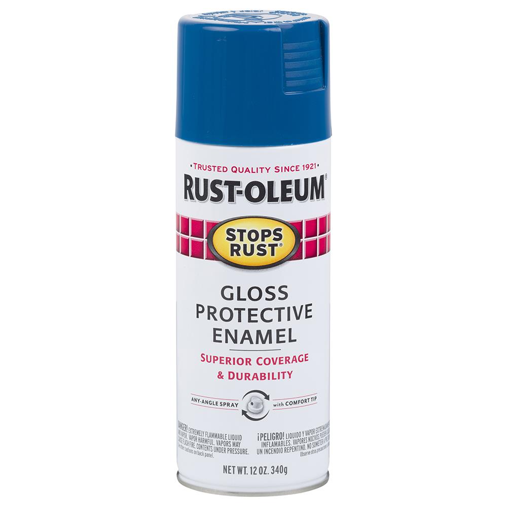 Rust-Oleum Stops Rust Gloss Royal Blue Spray Paint (NET WT. 12-oz)
