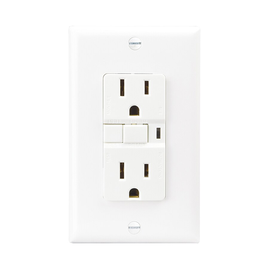 White New Cooper Wiring Devices TWRVGF15W 15-Amp 2-Pole 3-Wire 125V GFCI Duplex 