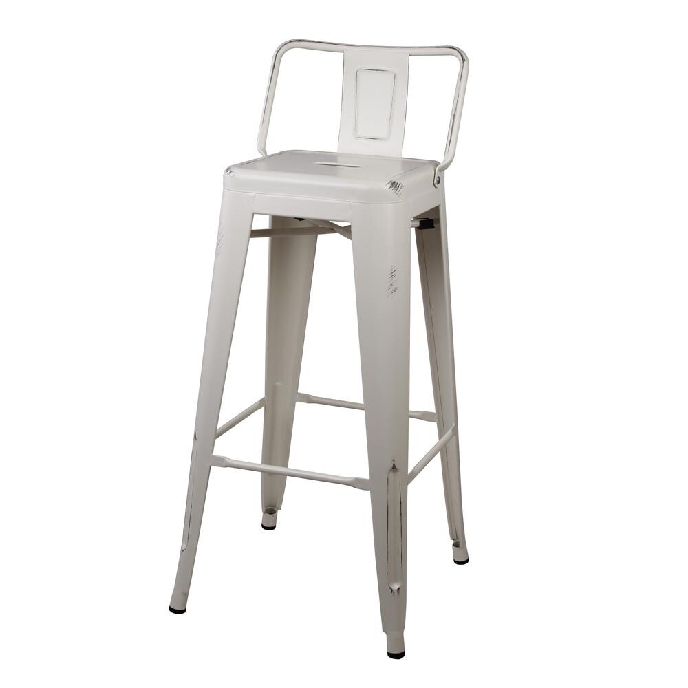 white bar stools without backs