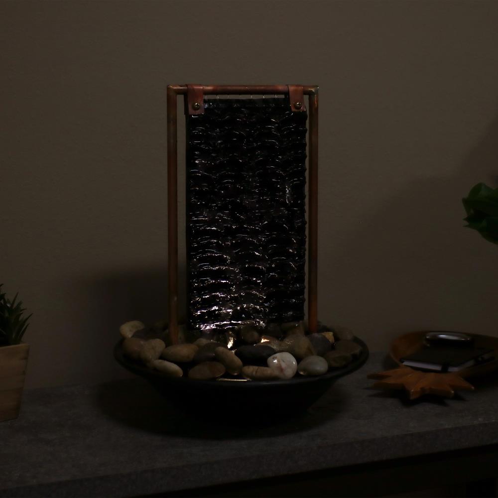 Sunnydaze Billowing Slate Tabletop Water Fountain 16-Inch 