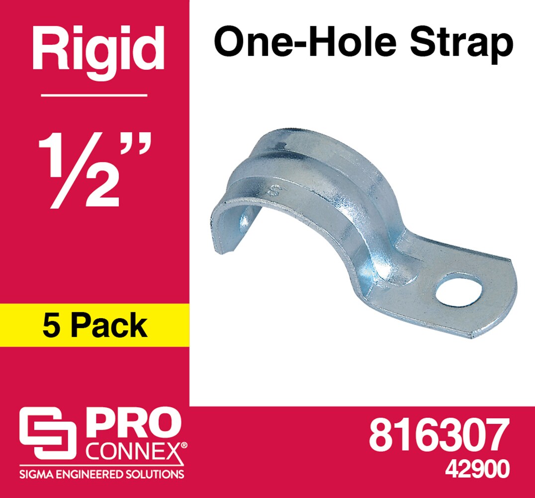 4-PACK of 1/2" One hole straps RIGID or IMC Conduit Sigma Pro Connex 49900 