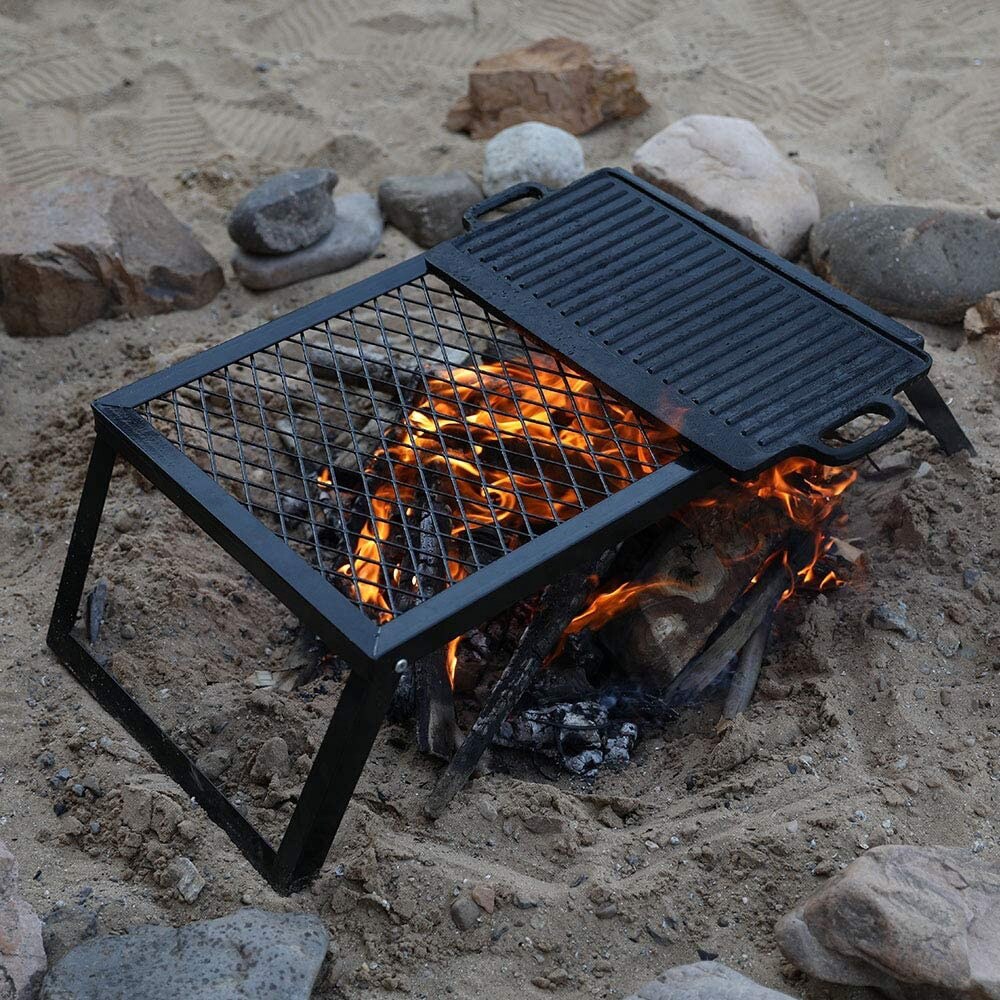 Steel Camping Grill Grills  Backpacker  BBQ Campfire Grate 