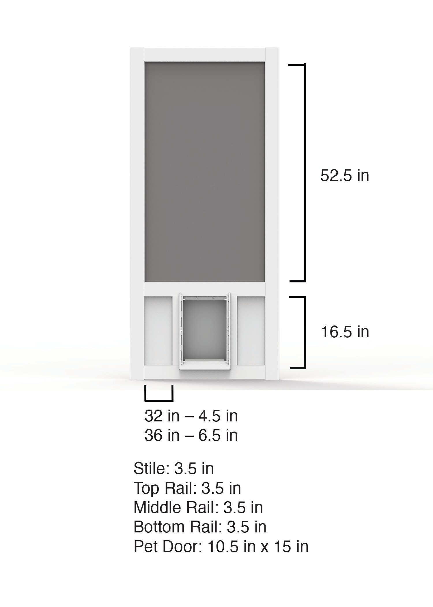 large pet screen door