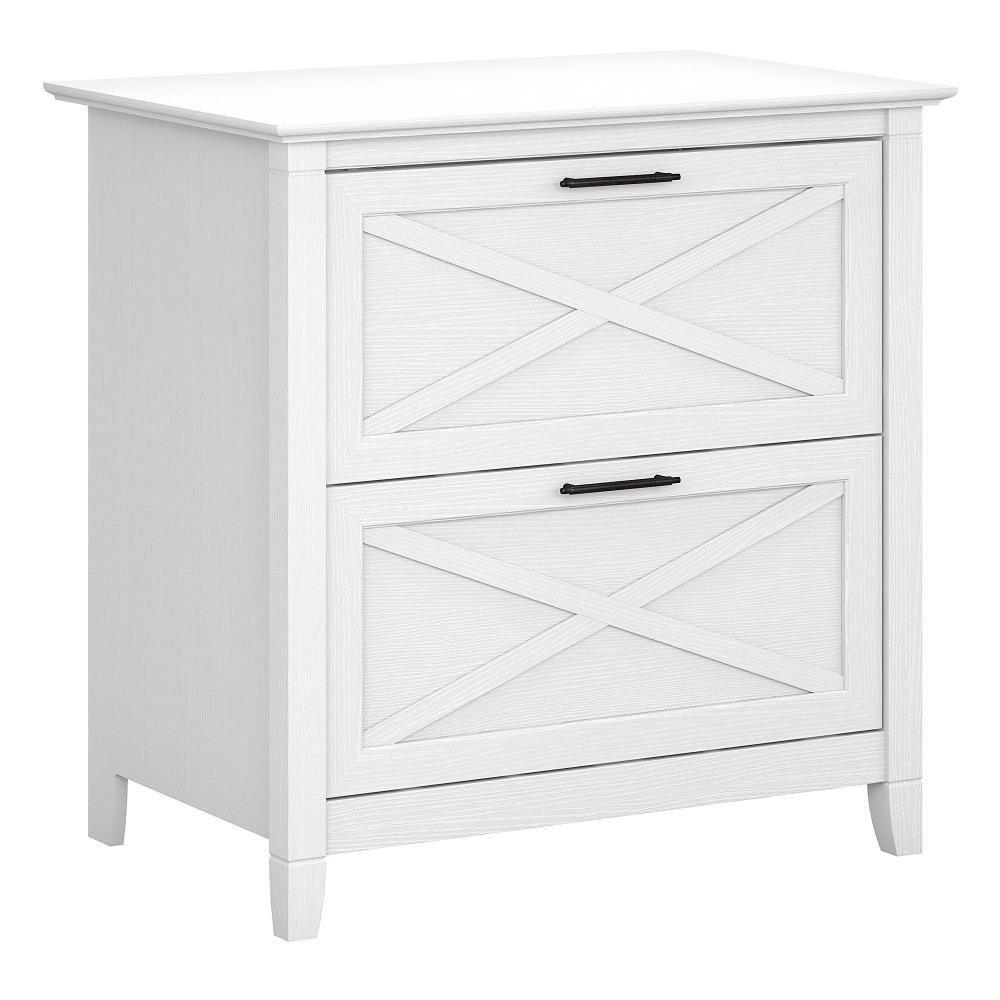 Bush Furniture KWF130WG-03 Key West 2 Drawer Lateral File Cabinet in Washed Gray 