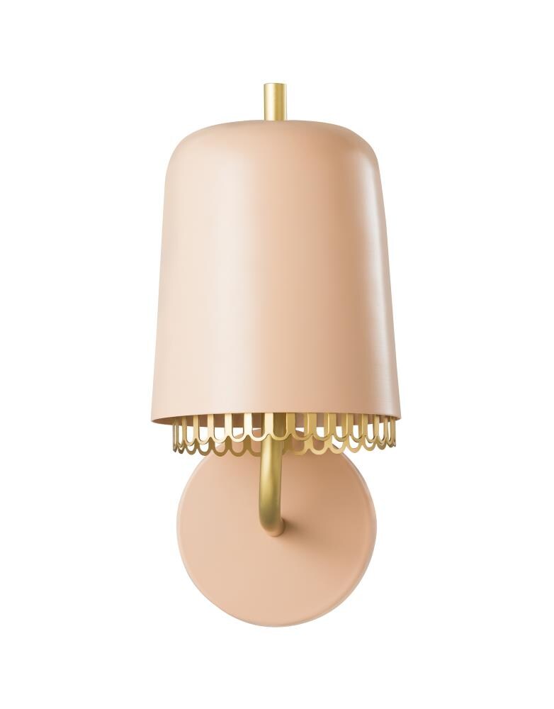 NEW~Beautiful Wall Sconce by TOV in Blush~KULI Contemporary Modern~Brass Accent 
