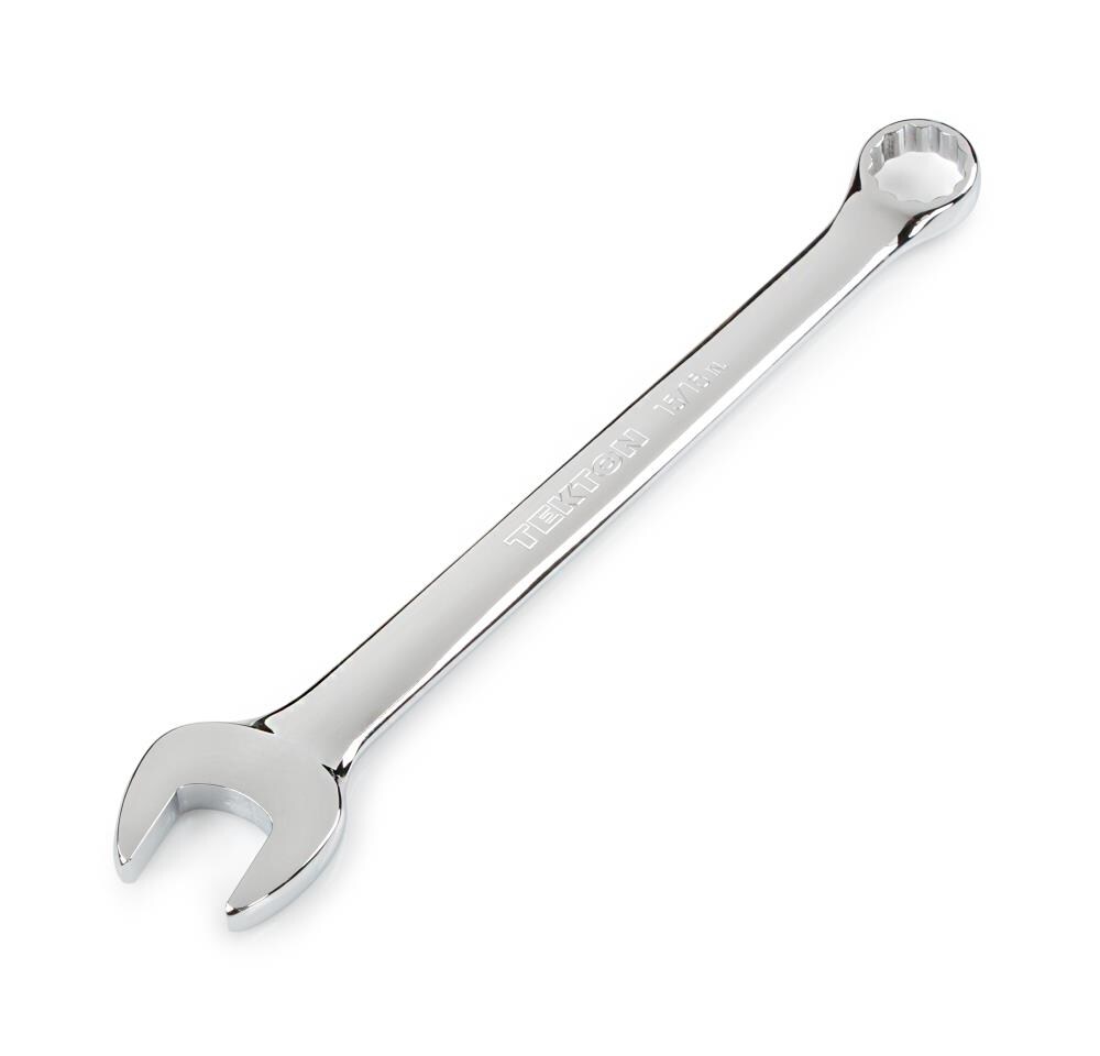 TEKTON Combination Wrench 15-Piece Set 1/4-1 Inch SAE Standard Hand Tool Chrome 