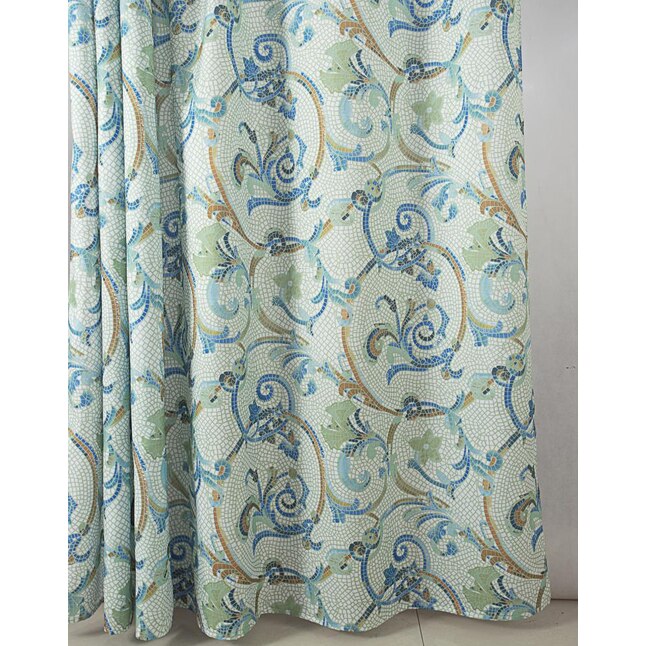 Ferns RT Designers Collection Printed Fabric Shower Curtains 