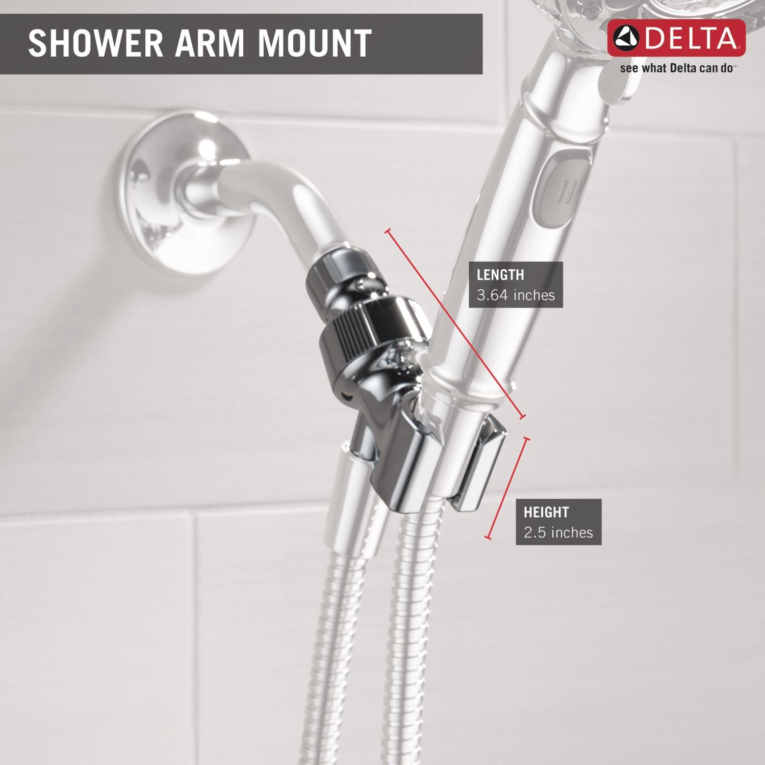 Chrome Delta Faucet U6930 Extendable Shower Arm 