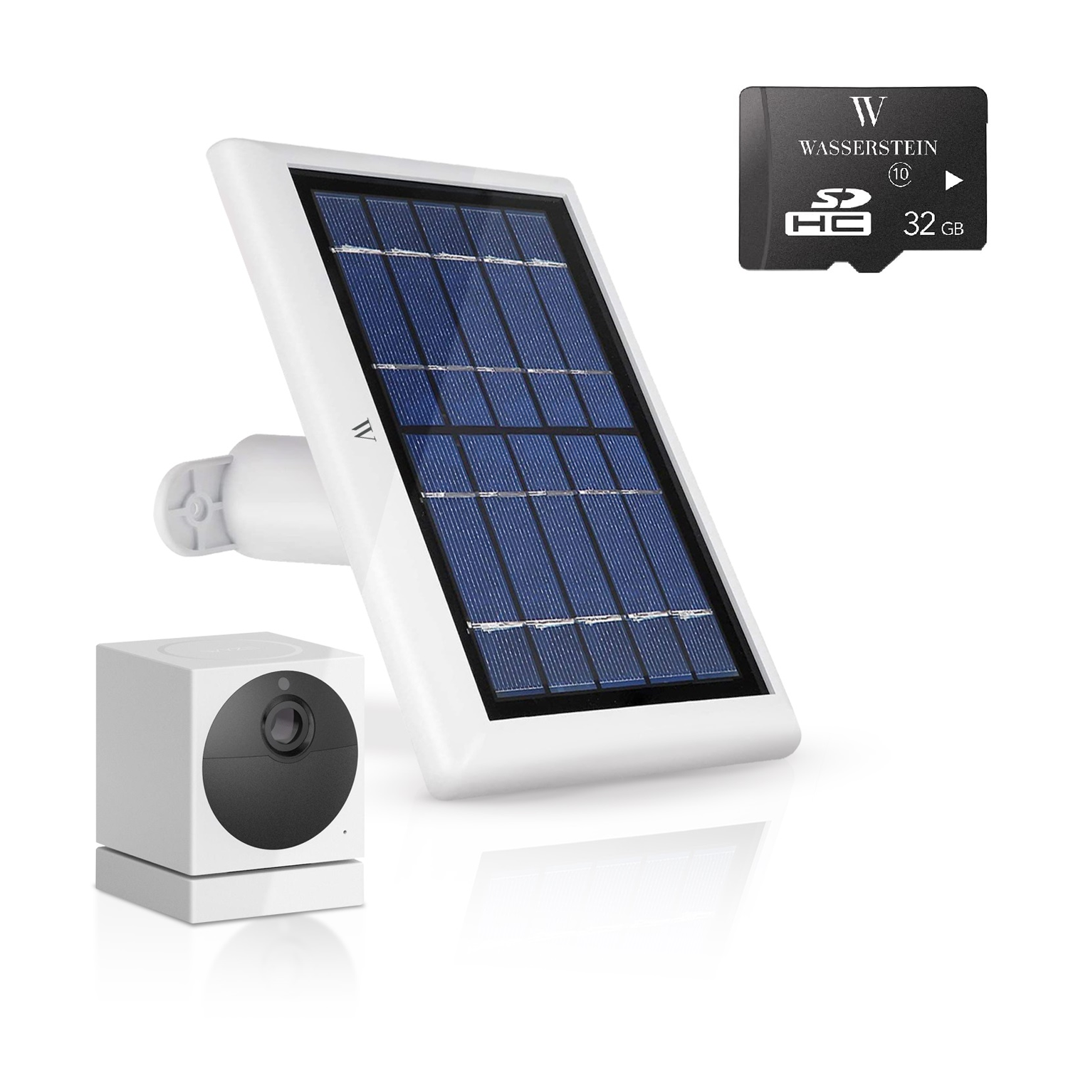 Constitute sunlight shore Wasserstein Wyze Cam Outdoor and 32GB Micro SD Card White Solar Panel in  the Security Camera Accessories department at Lowes.com