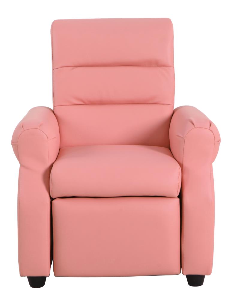 pink leather recliner