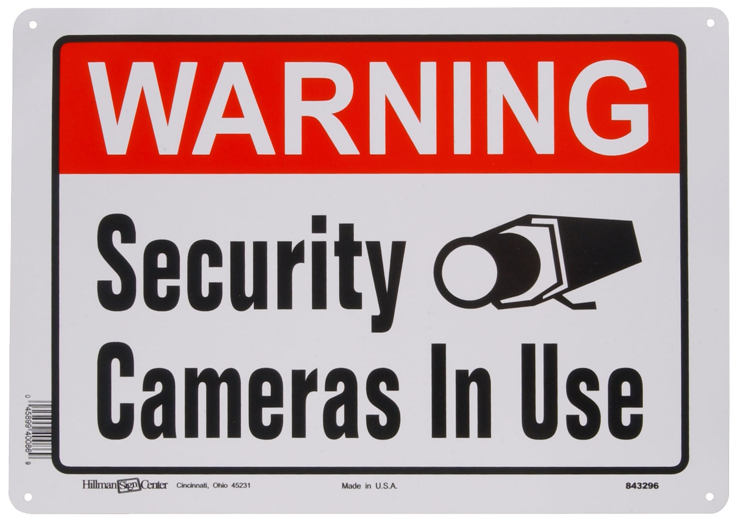 Aluminium Sign-CCTV In Operation-Metal-Warning Video Security Notice Office Shop 