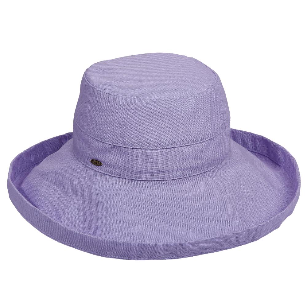 Overdreven Bryde igennem Lege med Dorfman Pacific Ladies Scala Cotton Round Crown Hat with 3-in Wide Brim and  Inner Drawstring- Lavender in the Hats department at Lowes.com