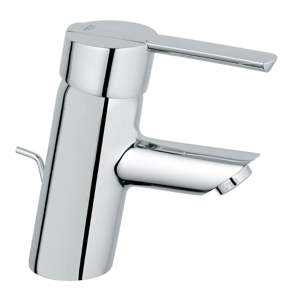 GROHE Feel Starlight Chrome 1-Handle 4-in Centerset Bathroom Sink 