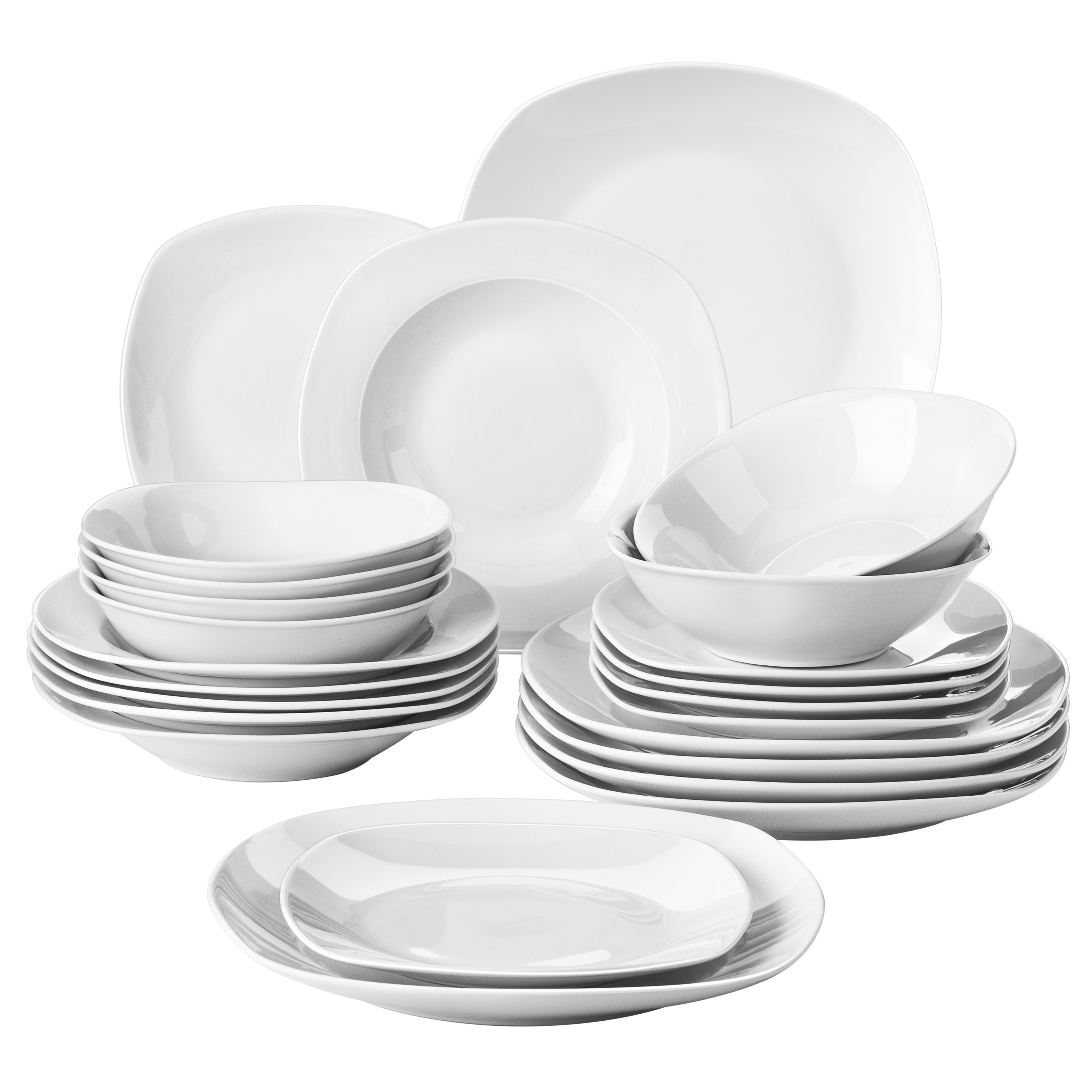 Pack of 6 White Oval Plates Porcelain Restaurant Hotel Quality Tableware Dinner 