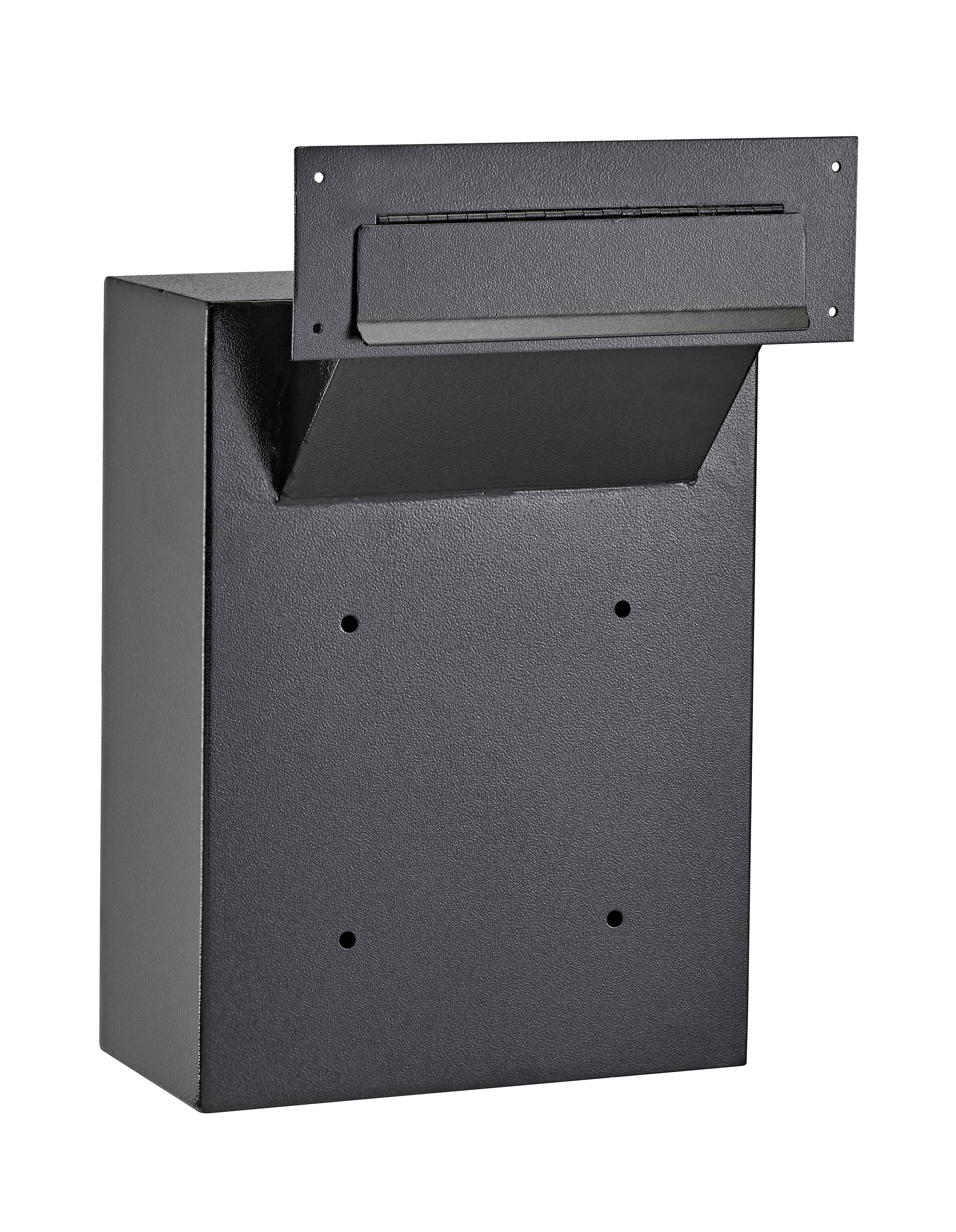 DuraBox D700 Through The Wall Drop Box w/Adjustable Chute Deposit Safe Mail Box Black 