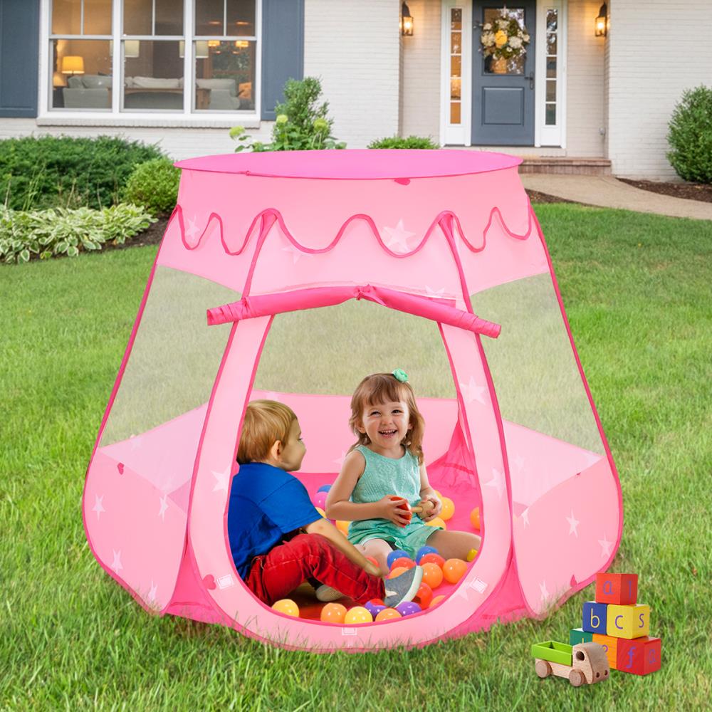 Girls Children Princess Play Wendy House Outdoor Garden Tent Kids Toy Gift Blue 